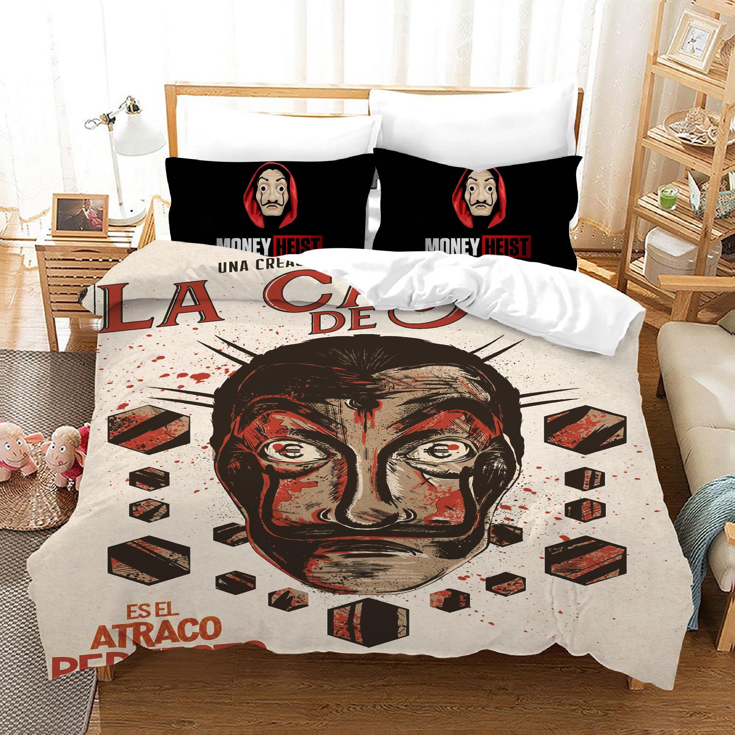 La casa de papel #2 Duvet Cover Quilt Cover Pillowcase Bedding Set Home Bedroom Decor