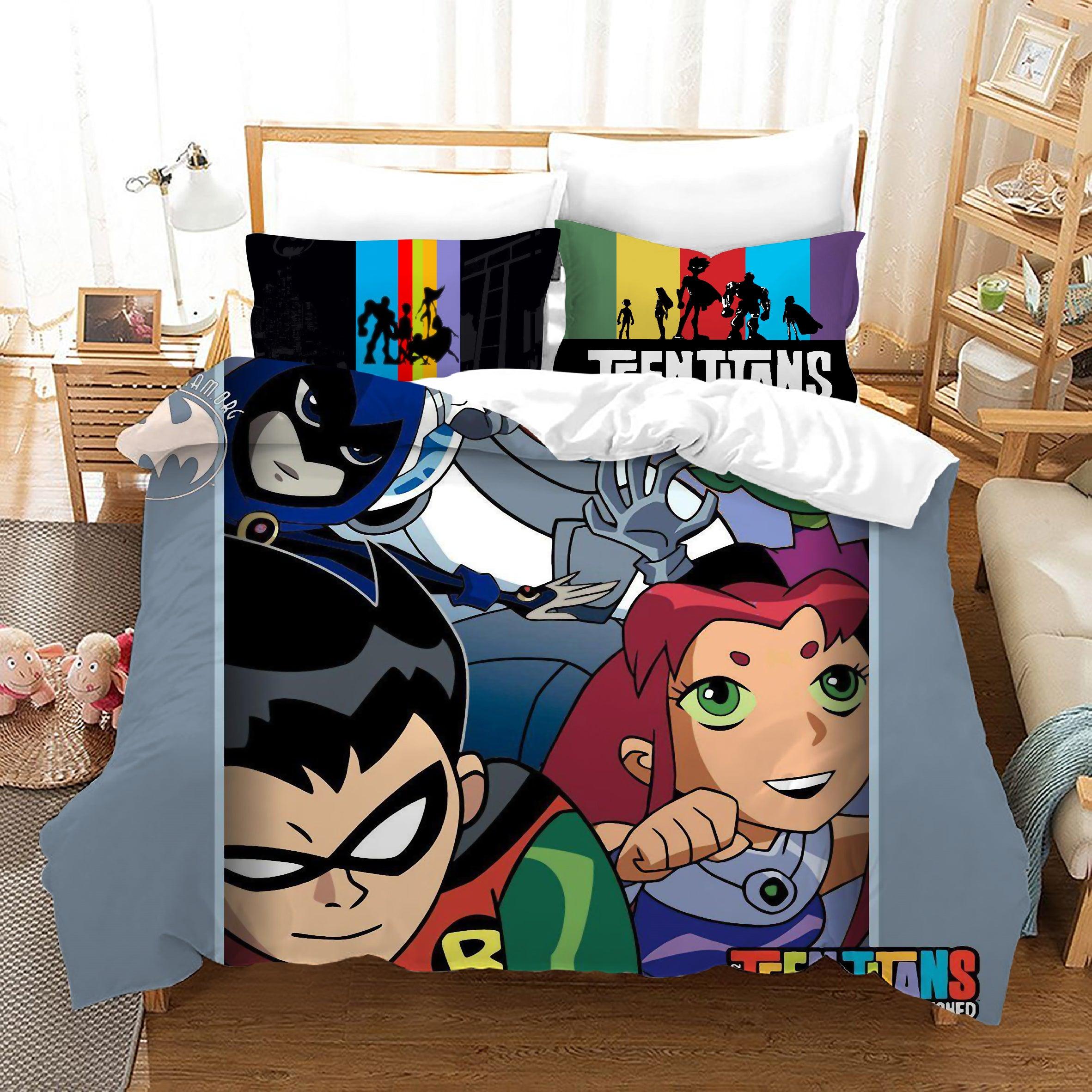Teen Titans Go #14 Duvet Cover Quilt Cover Pillowcase Bedding Set Home Bedroom Decor