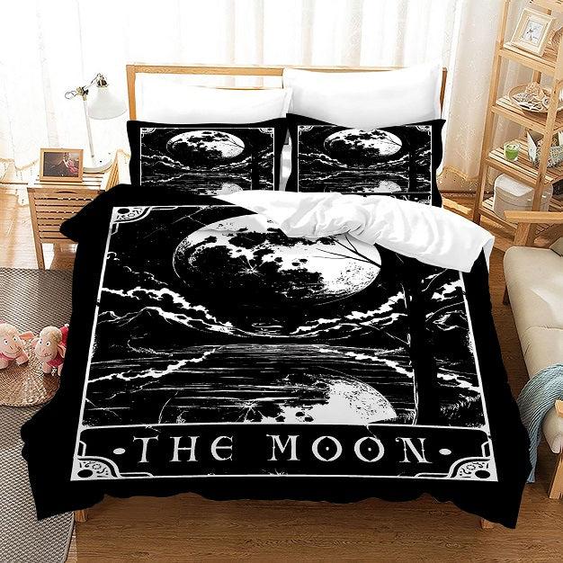 TAROT The Moon #19 Duvet Cover Quilt Cover Pillowcase Bedding Set Home Bedroom Decor