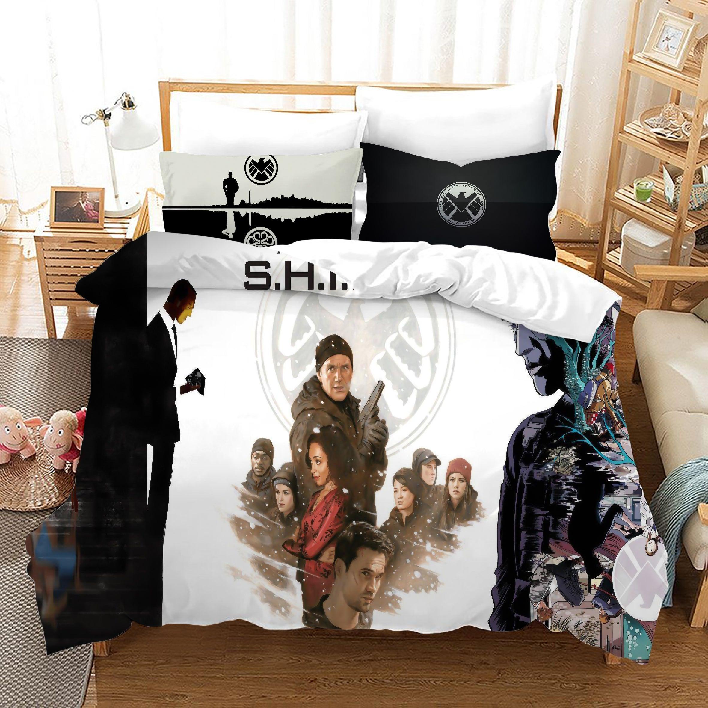 Marvels Agents of SHIELD #10 Duvet Cover Quilt Cover Pillowcase Bedding Set Home Bedroom Decor