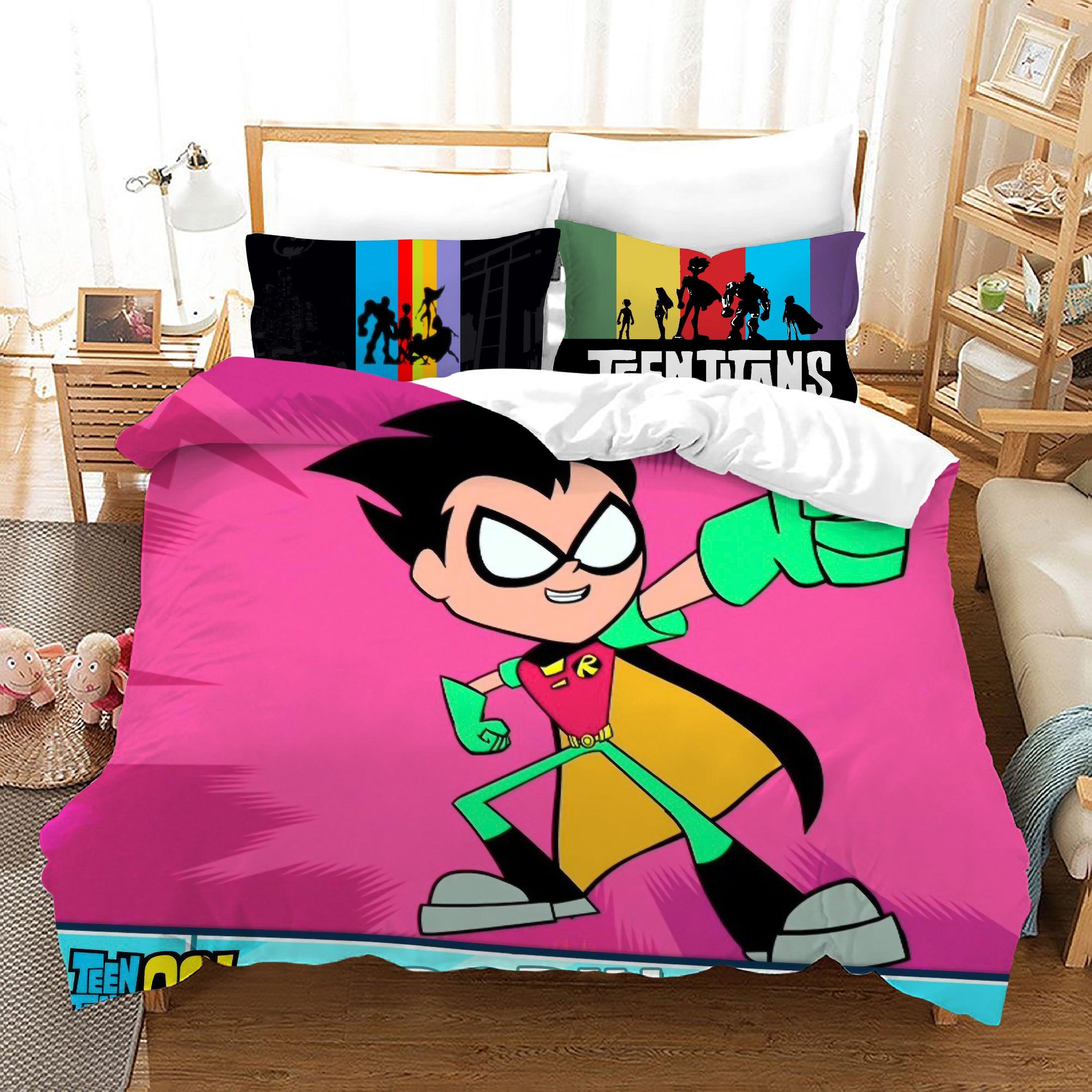 Teen Titans Go #20 Duvet Cover Quilt Cover Pillowcase Bedding Set Home Bedroom Decor
