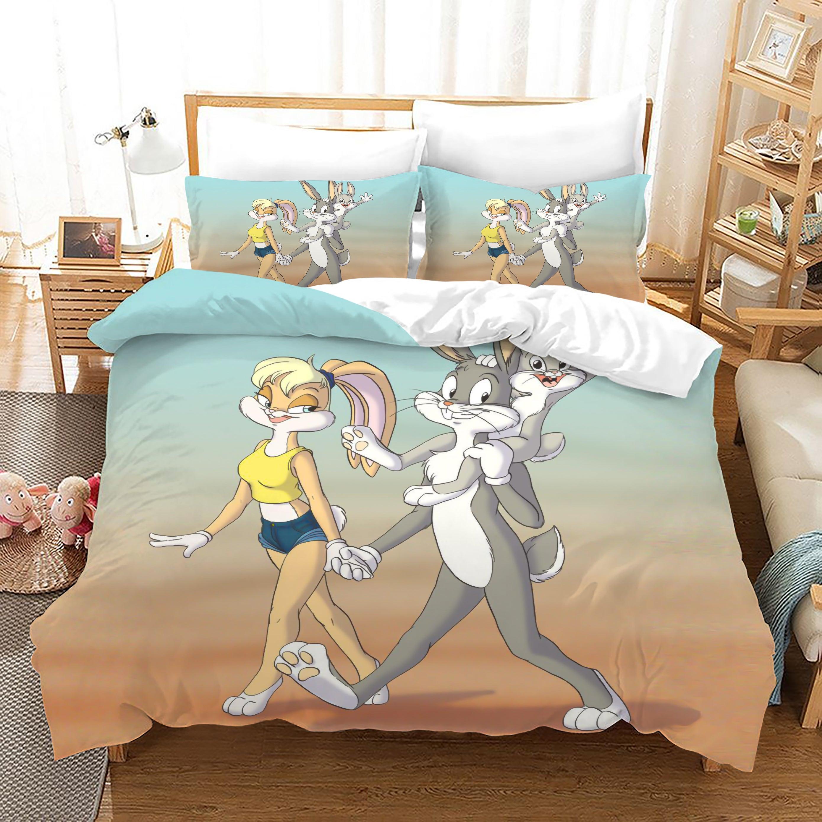 Looney Tunes Bugs Bunny #10 Duvet Cover Quilt Cover Pillowcase Bedding Set Home Bedroom Decor