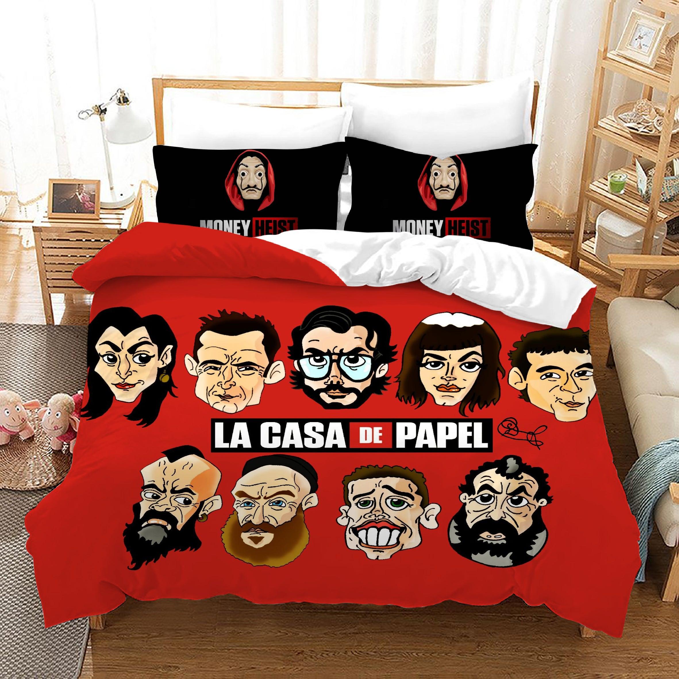 La casa de papel #13 Duvet Cover Quilt Cover Pillowcase Bedding Set Home Bedroom Decor