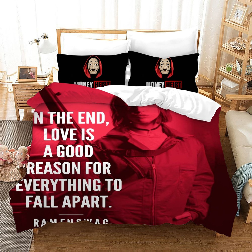 La casa de papel #12 Duvet Cover Quilt Cover Pillowcase Bedding Set Home Bedroom Decor