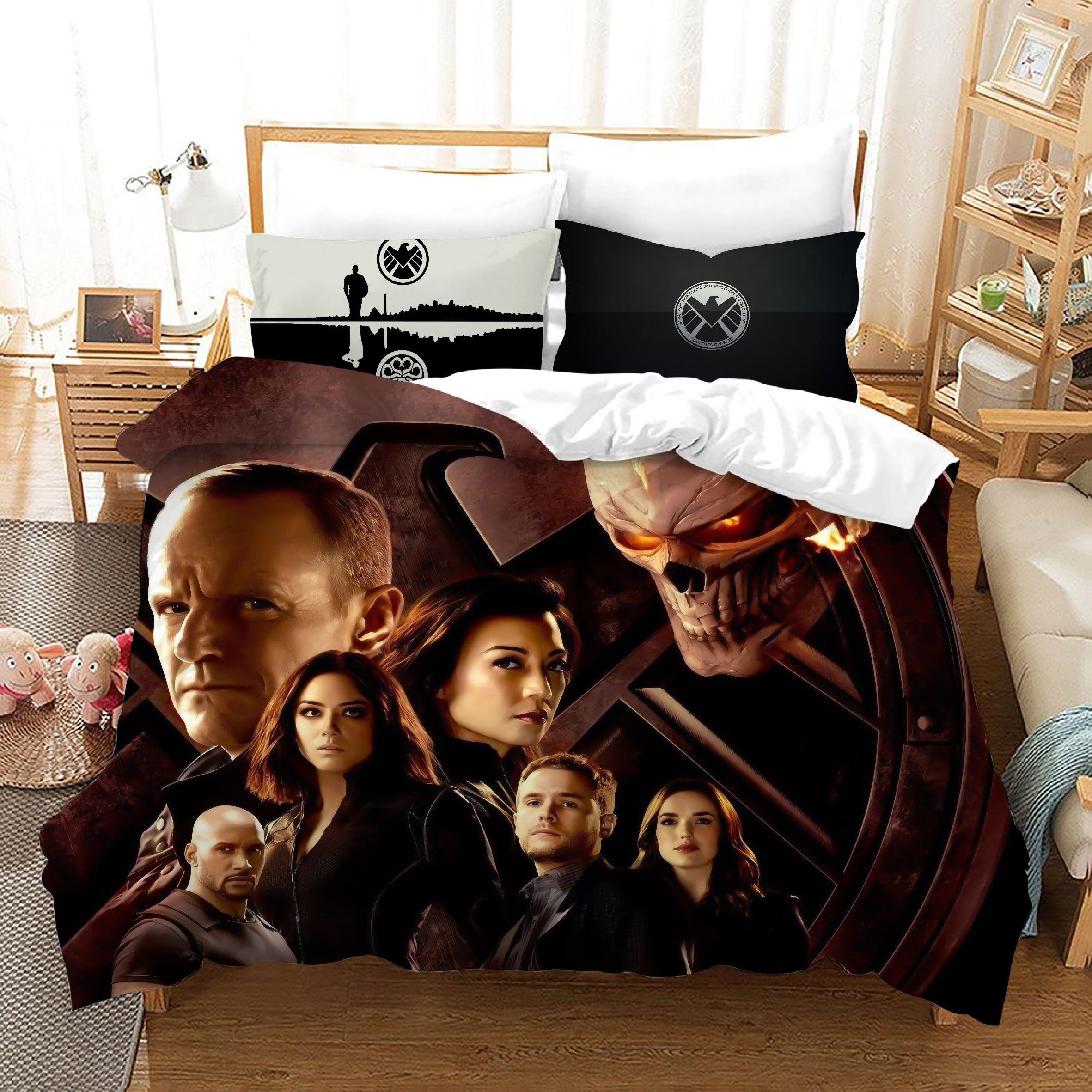 Marvels Agents of SHIELD #14 Duvet Cover Quilt Cover Pillowcase Bedding Set Home Bedroom Decor