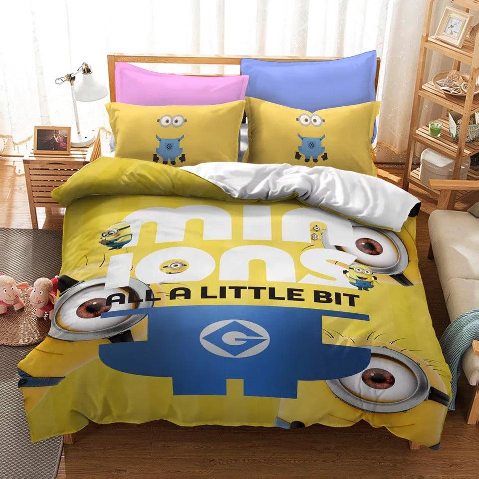 Despicable Me Minions #15 Duvet Cover Quilt Cover Pillowcase Bedding Set Home Decor