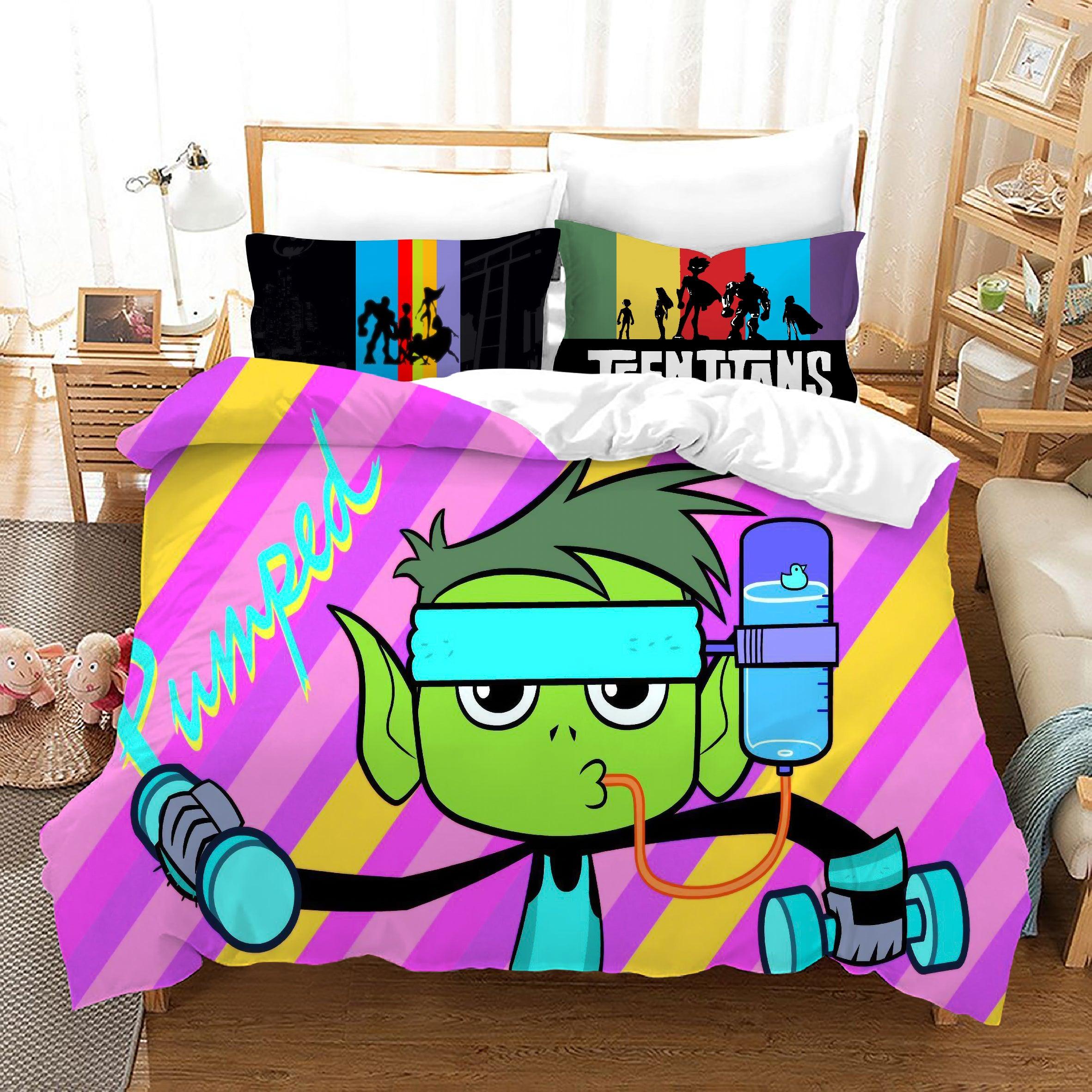Teen Titans Go #26 Duvet Cover Quilt Cover Pillowcase Bedding Set Home Bedroom Decor