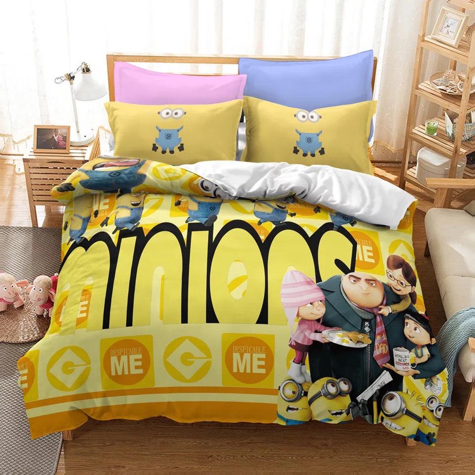Despicable Me Minions #19 Duvet Cover Quilt Cover Pillowcase Bedding Set Home Decor