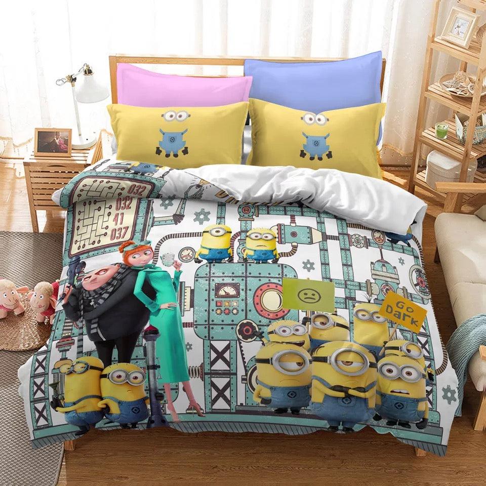 Despicable Me Minions #22 Duvet Cover Quilt Cover Pillowcase Bedding Set Home Decor