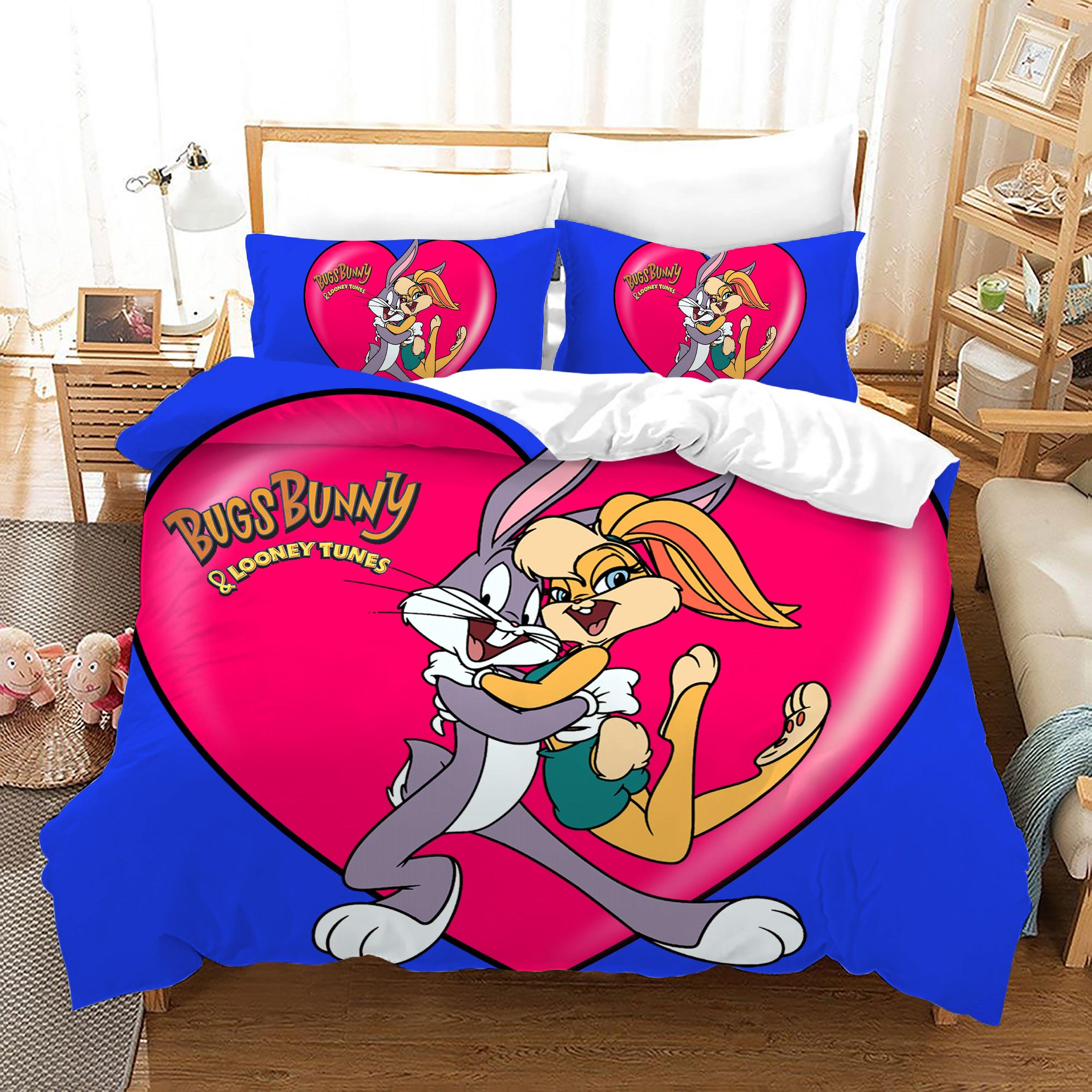 Looney Tunes Bugs Bunny #21 Duvet Cover Quilt Cover Pillowcase Bedding Set Home Bedroom Decor