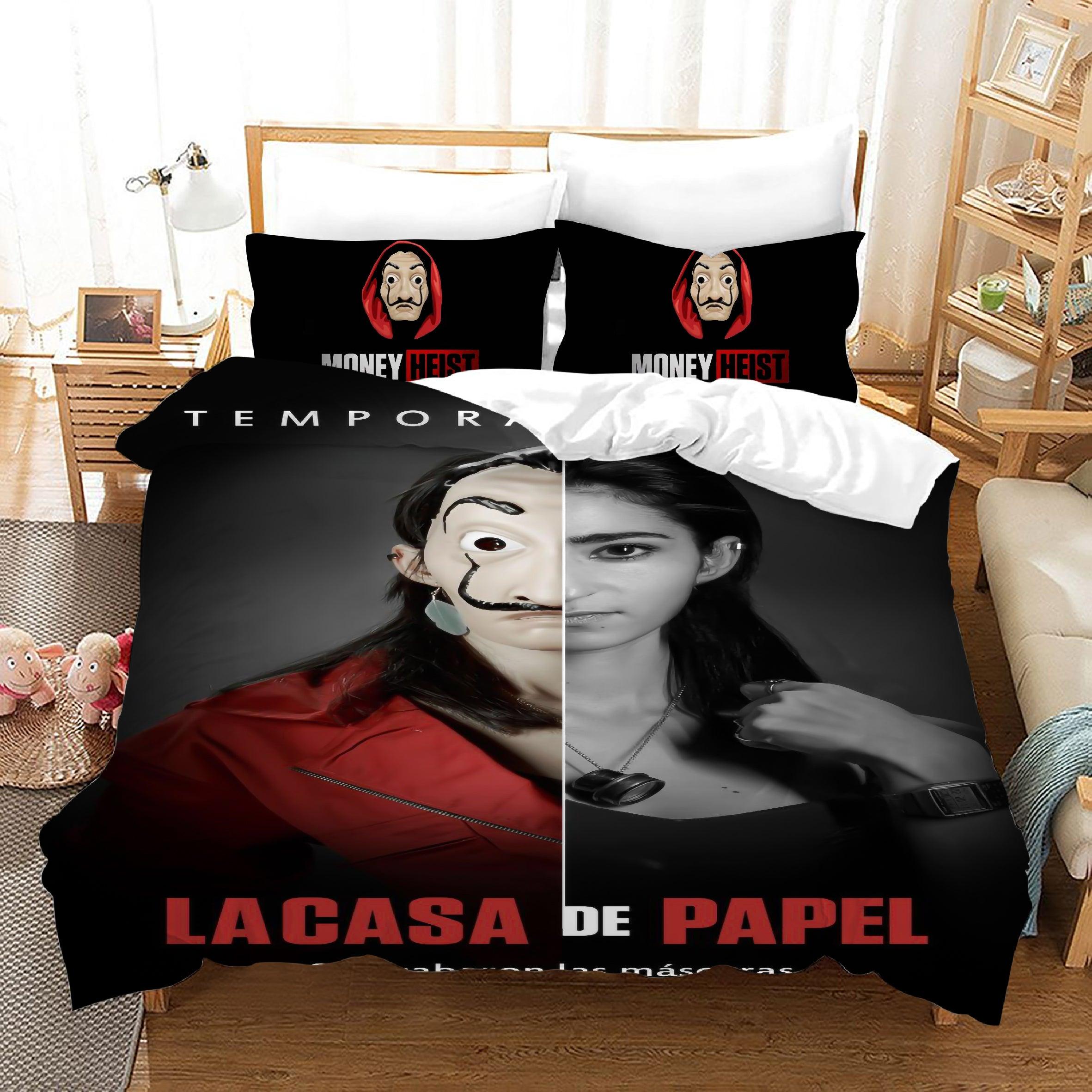 La casa de papel #19 Duvet Cover Quilt Cover Pillowcase Bedding Set Home Bedroom Decor