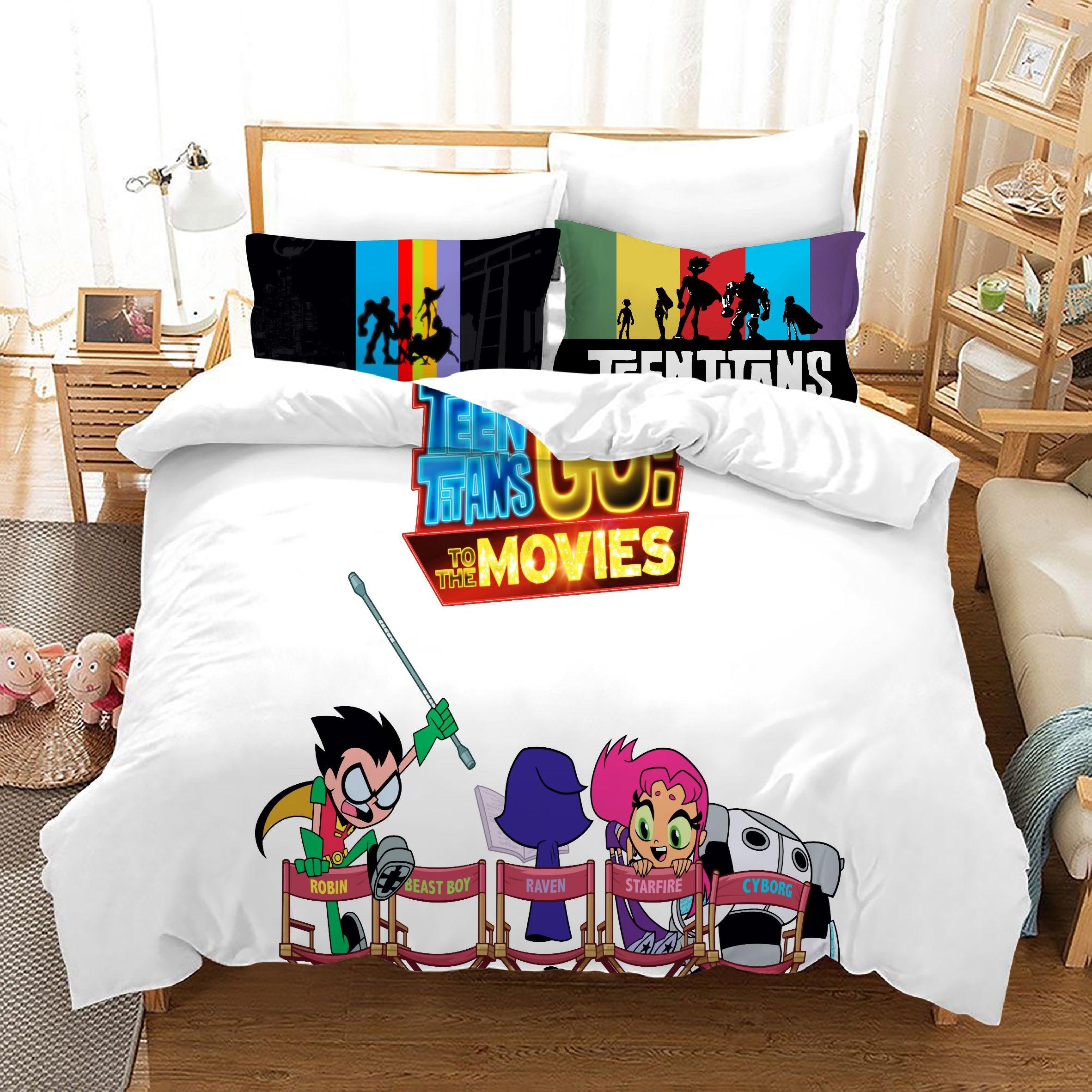 Teen Titans Go #30 Duvet Cover Quilt Cover Pillowcase Bedding Set Home Bedroom Decor