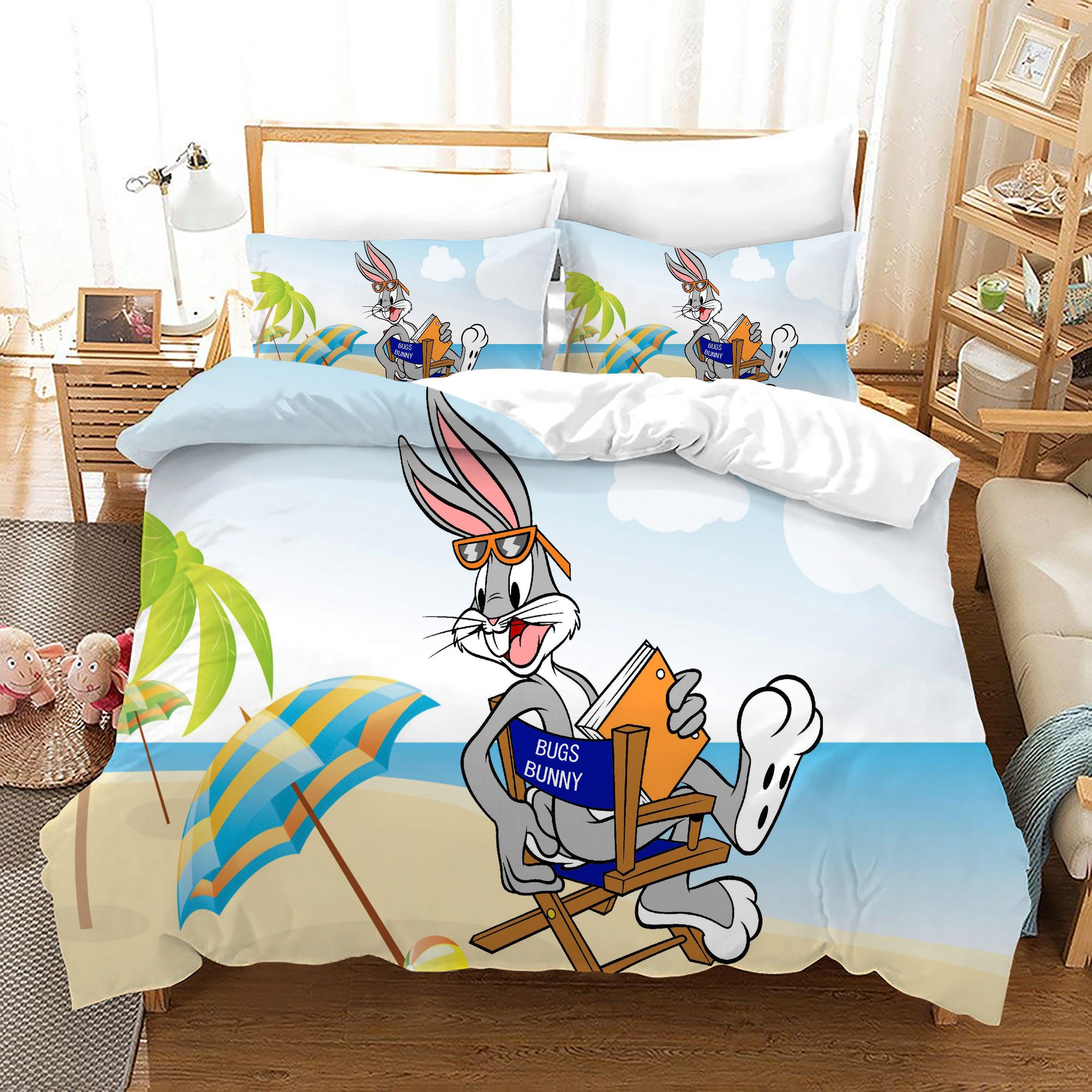 Looney Tunes Bugs Bunny #22 Duvet Cover Quilt Cover Pillowcase Bedding Set Home Bedroom Decor