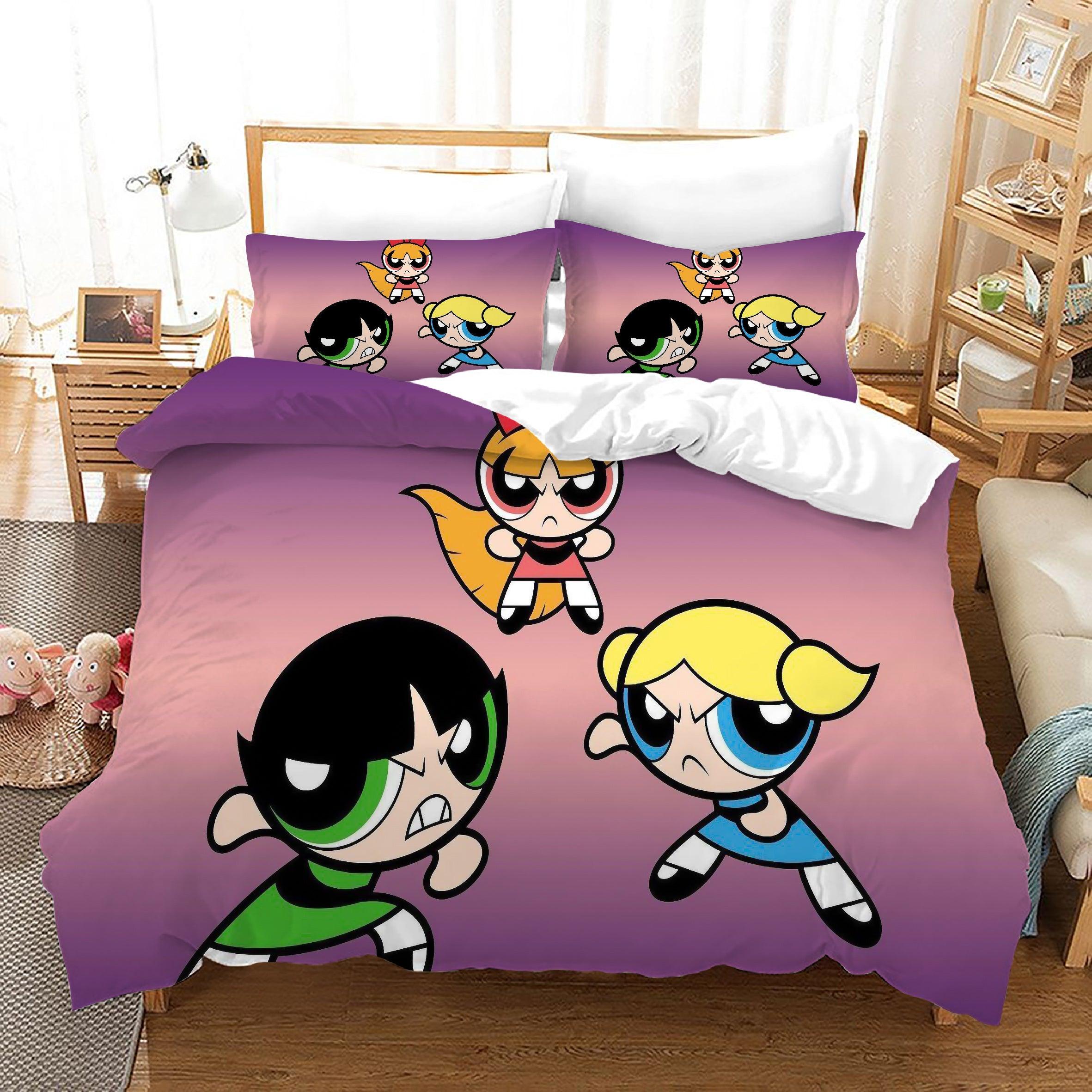 The Powerpuff Girls #2 Duvet Cover Quilt Cover Pillowcase Bedding Set Home Bedroom Decor