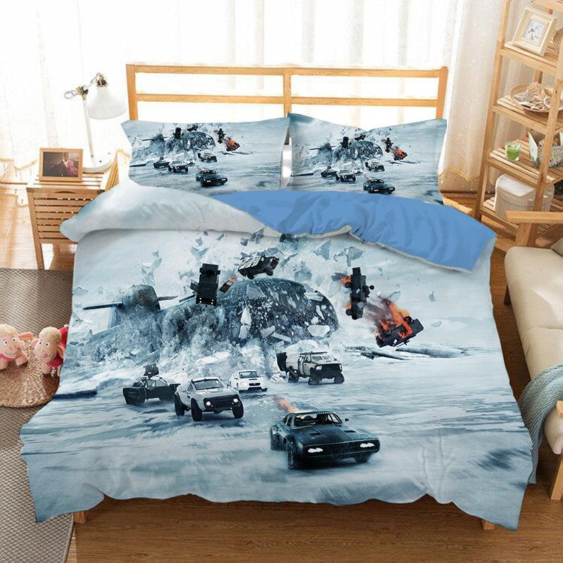 Fast & Furious #6 Duvet Cover Quilt Cover Pillowcase Bedding Set Home Bedroom Decor