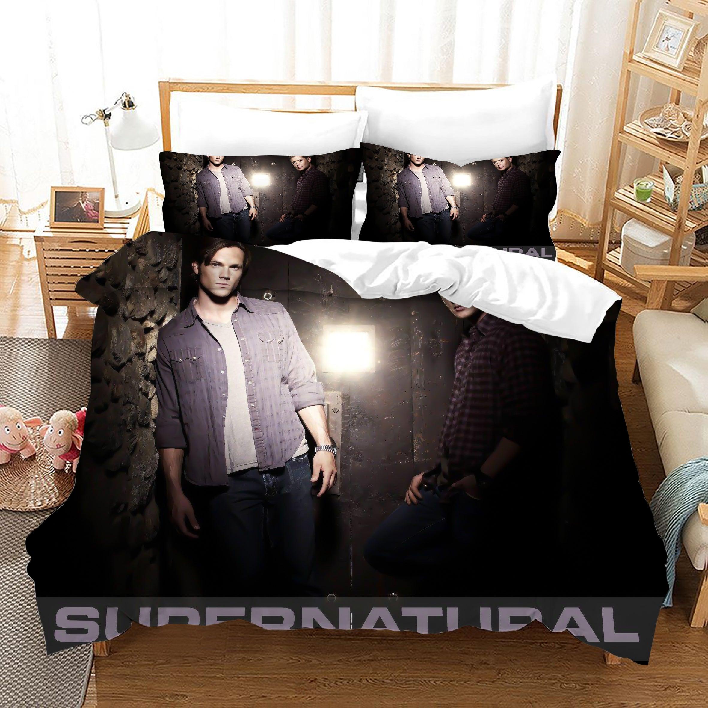 Supernatural Dean Sam Winchester #12 Duvet Cover Quilt Cover Pillowcase Bedding Set Home Decor