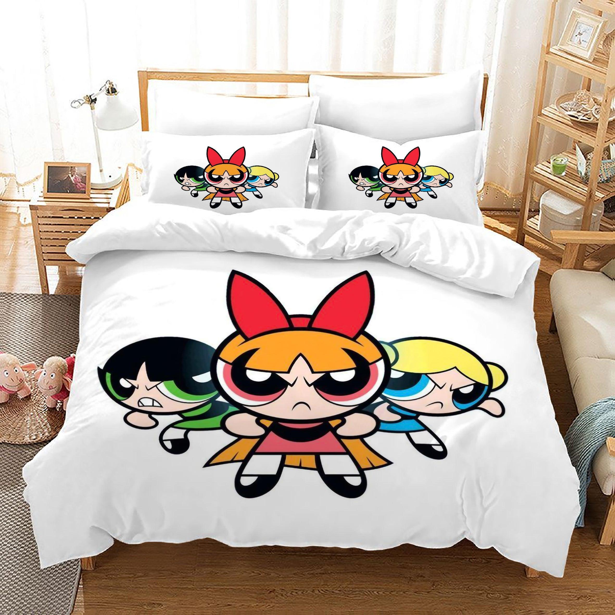 The Powerpuff Girls #4 Duvet Cover Quilt Cover Pillowcase Bedding Set Home Bedroom Decor