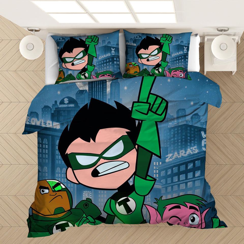 Teen Titans Go #6 Duvet Cover Quilt Cover Pillowcase Bedding Set Home Bedroom Decor