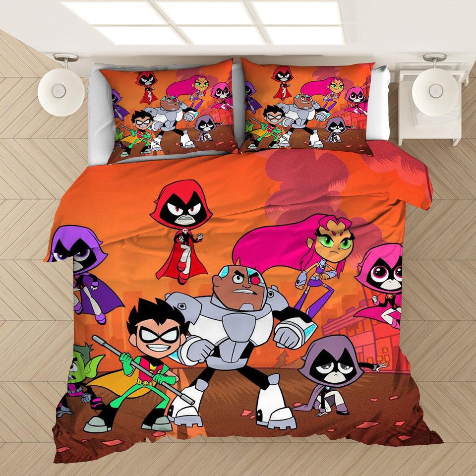 Teen Titans Go #3 Duvet Cover Quilt Cover Pillowcase Bedding Set Home Bedroom Decor