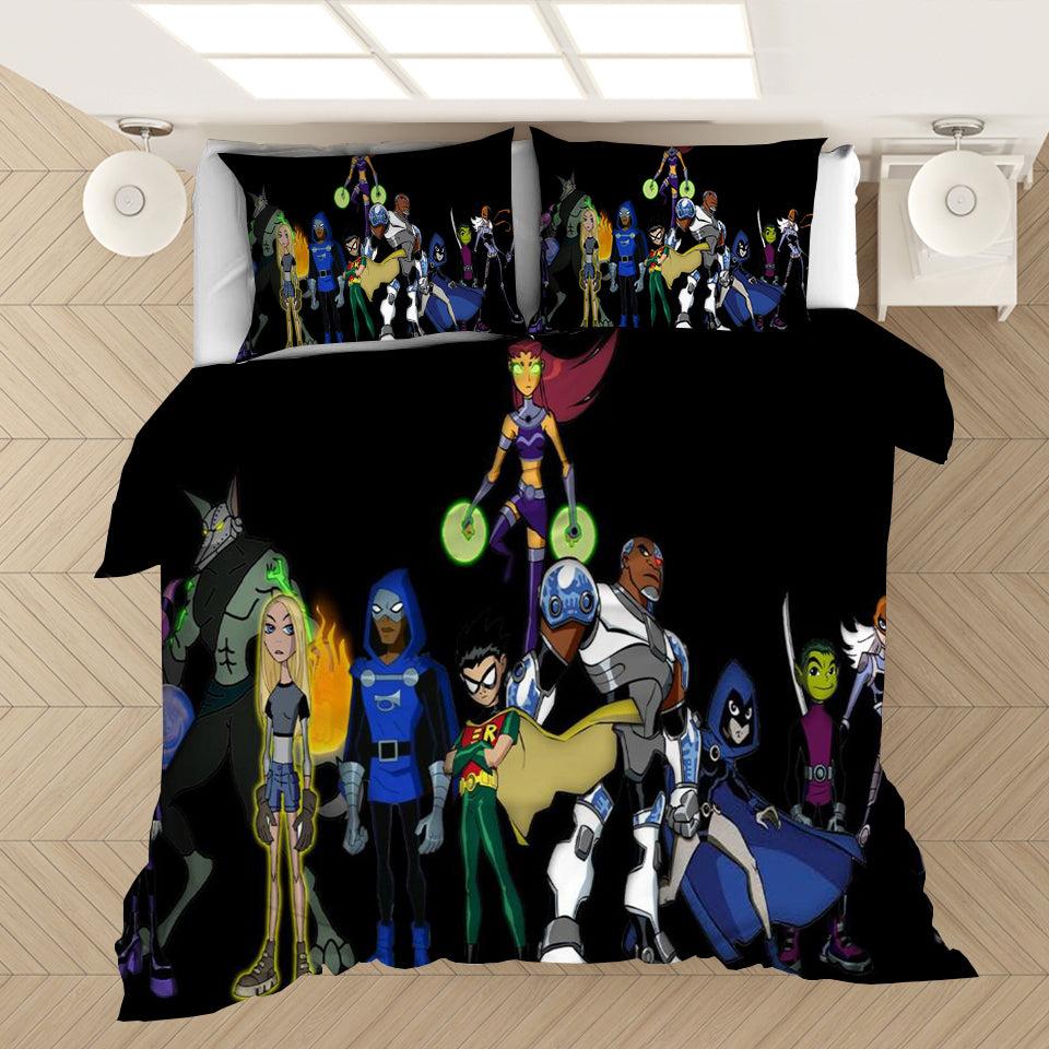 Teen Titans Go #4 Duvet Cover Quilt Cover Pillowcase Bedding Set Home Bedroom Decor