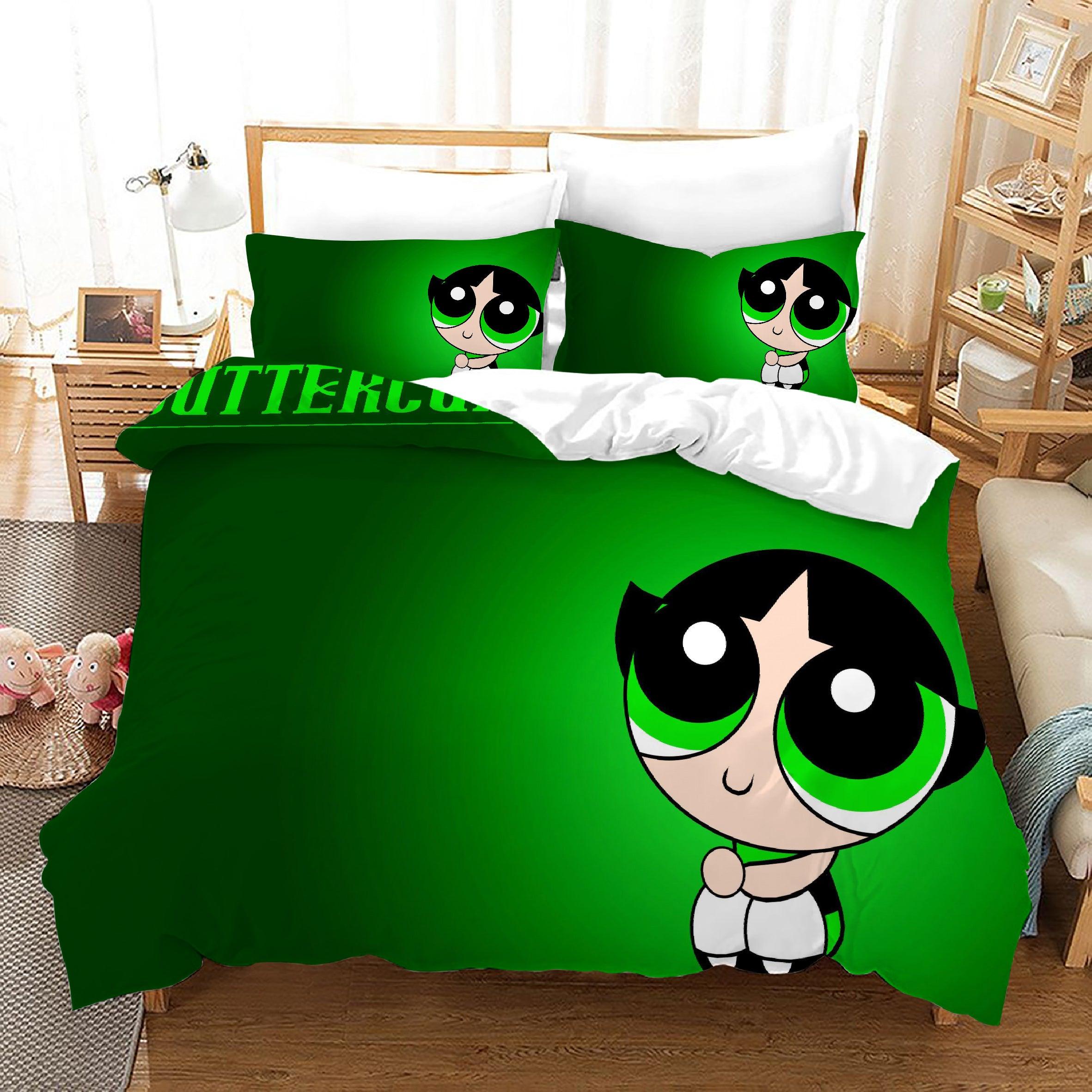 The Powerpuff Girls #5 Duvet Cover Quilt Cover Pillowcase Bedding Set Home Bedroom Decor