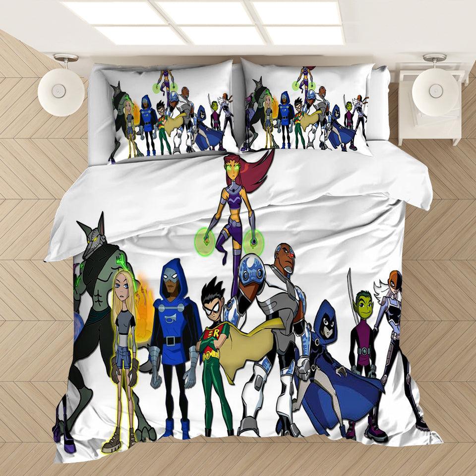 Teen Titans Go #5 Duvet Cover Quilt Cover Pillowcase Bedding Set Home Bedroom Decor