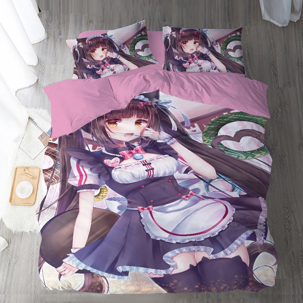 Nekopara #5 Duvet Cover Quilt Cover Pillowcase Bedding Set Home Bedroom Decor