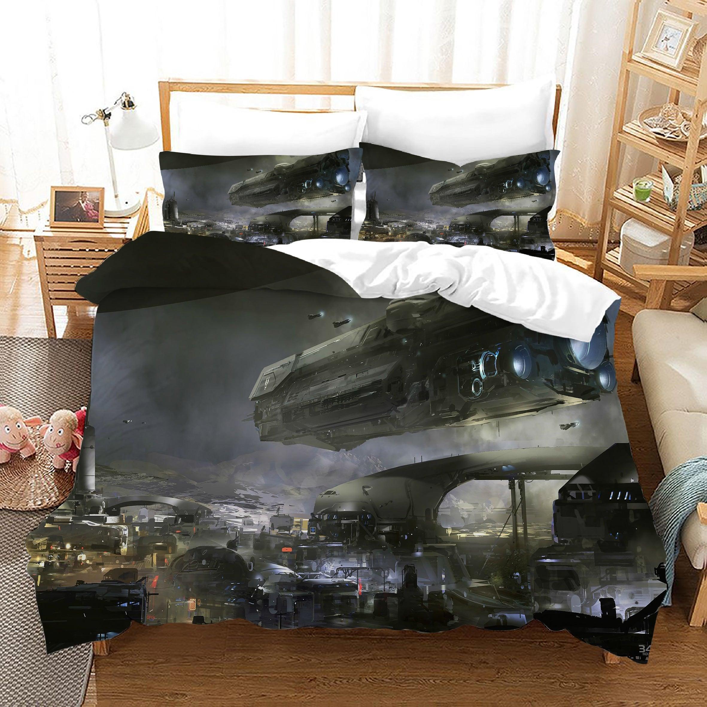Halo 5 Guardians #2 Duvet Cover Quilt Cover Pillowcase Bedding Set Home Bedroom Decor