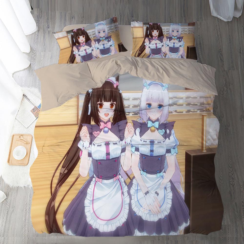 Nekopara #8 Duvet Cover Quilt Cover Pillowcase Bedding Set Home Bedroom Decor
