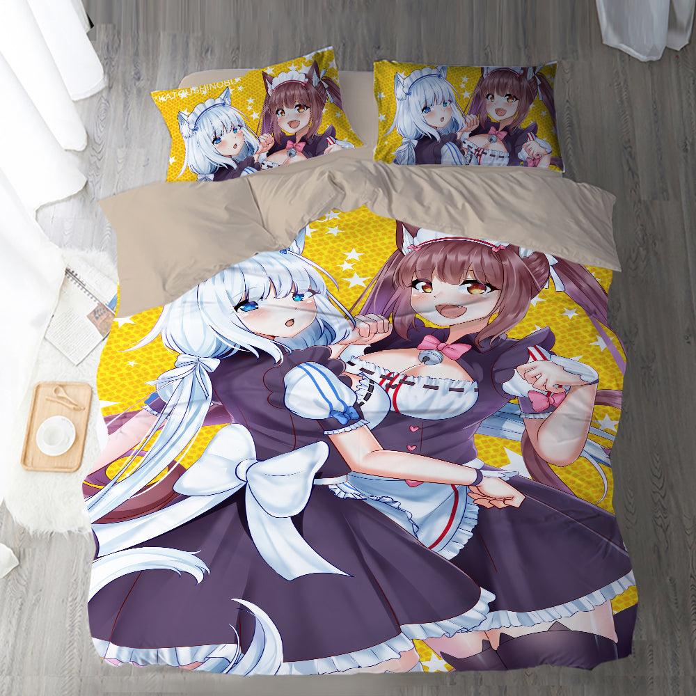 Nekopara #11 Duvet Cover Quilt Cover Pillowcase Bedding Set Home Bedroom Decor