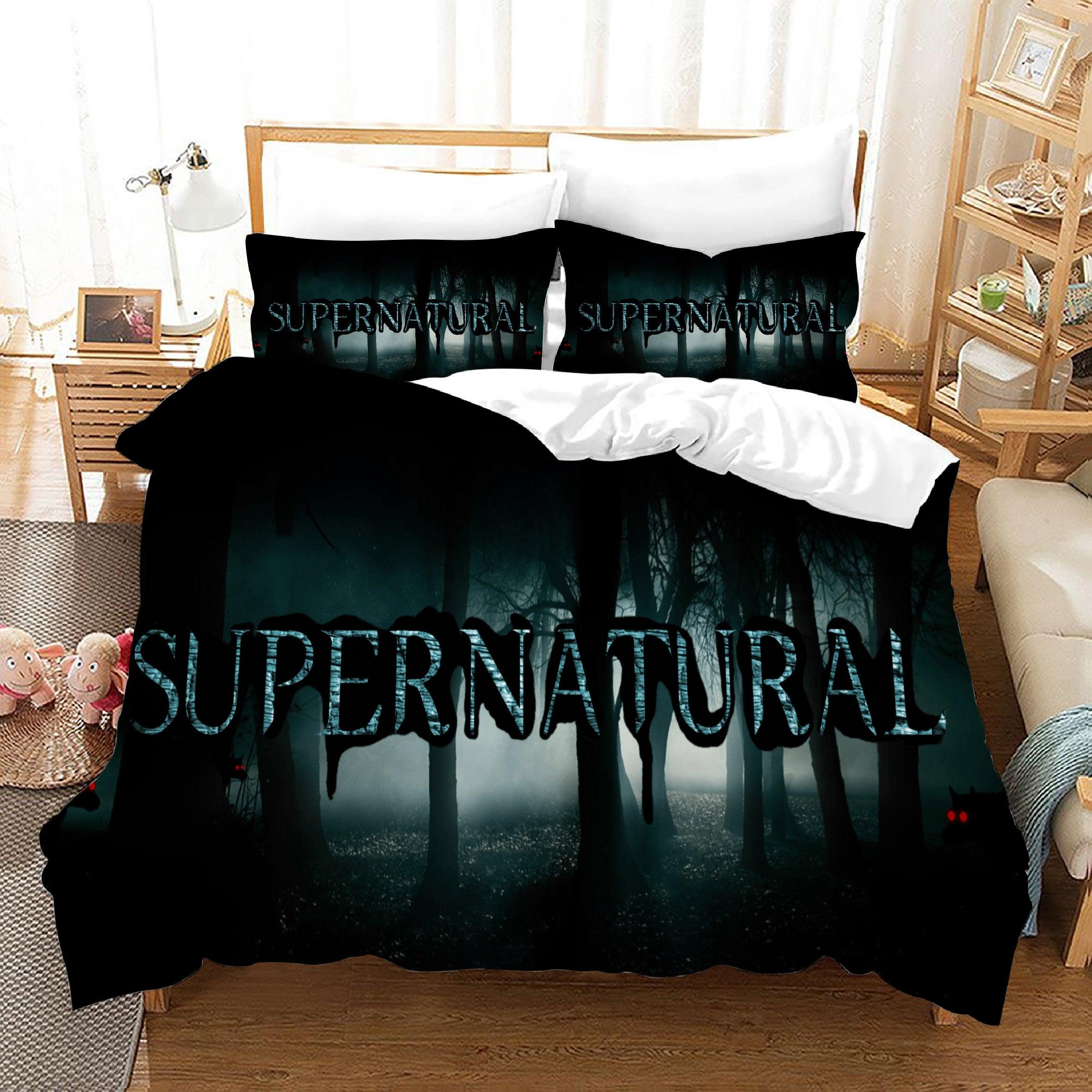 Supernatural Dean Sam Winchester #13 Duvet Cover Quilt Cover Pillowcase Bedding Set Home Decor