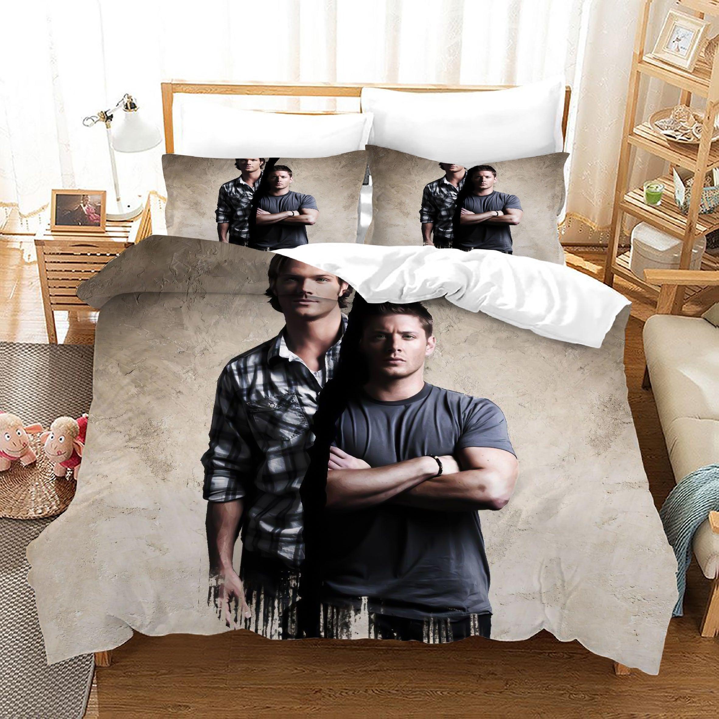 Supernatural Dean Sam Winchester #15 Duvet Cover Quilt Cover Pillowcase Bedding Set Home Decor
