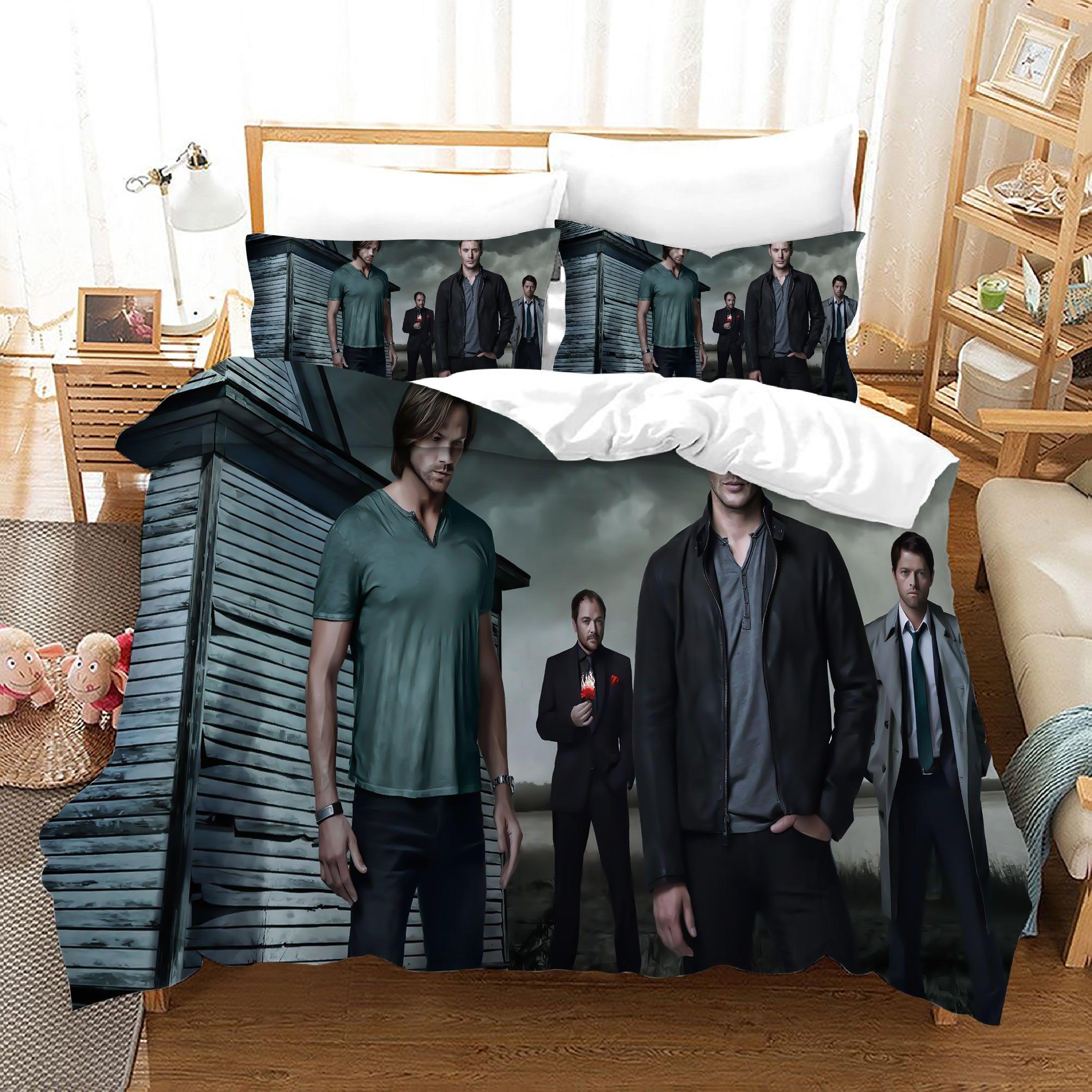 Supernatural Dean Sam Winchester #14 Duvet Cover Quilt Cover Pillowcase Bedding Set Home Decor