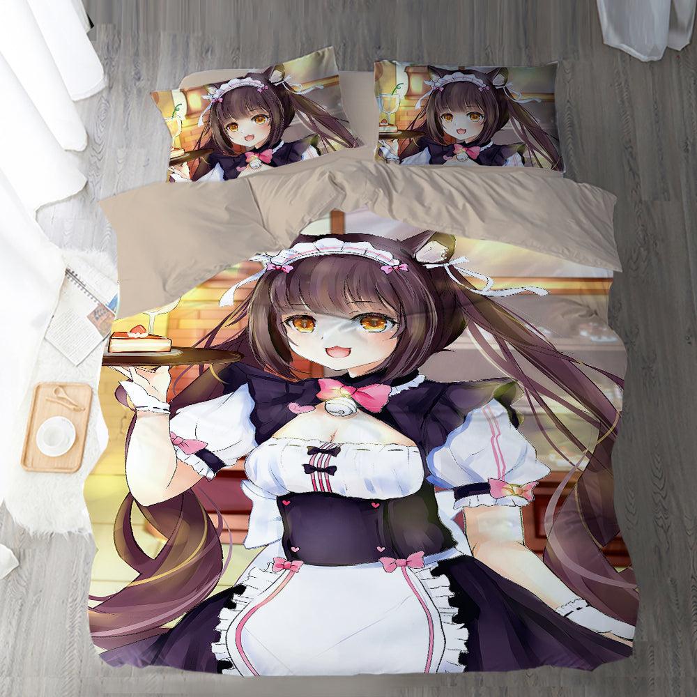 Nekopara #17 Duvet Cover Quilt Cover Pillowcase Bedding Set Home Bedroom Decor