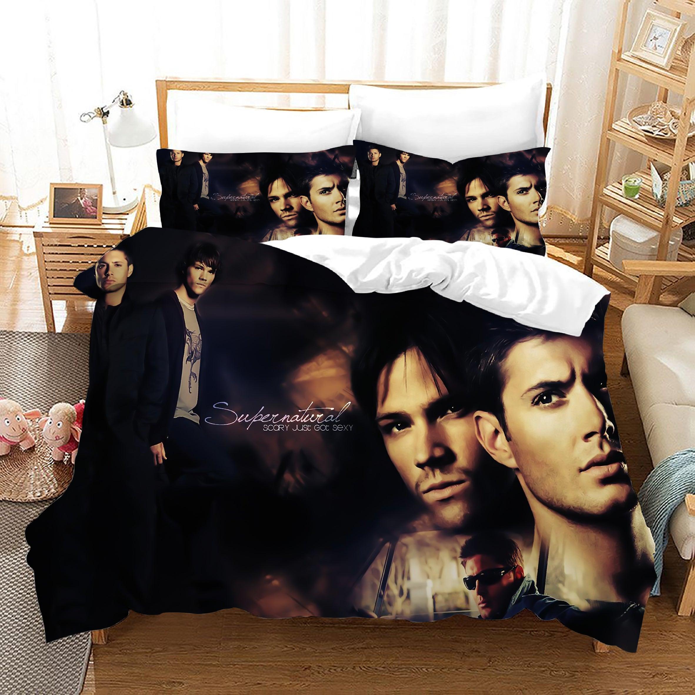 Supernatural Dean Sam Winchester #18 Duvet Cover Quilt Cover Pillowcase Bedding Set Home Decor
