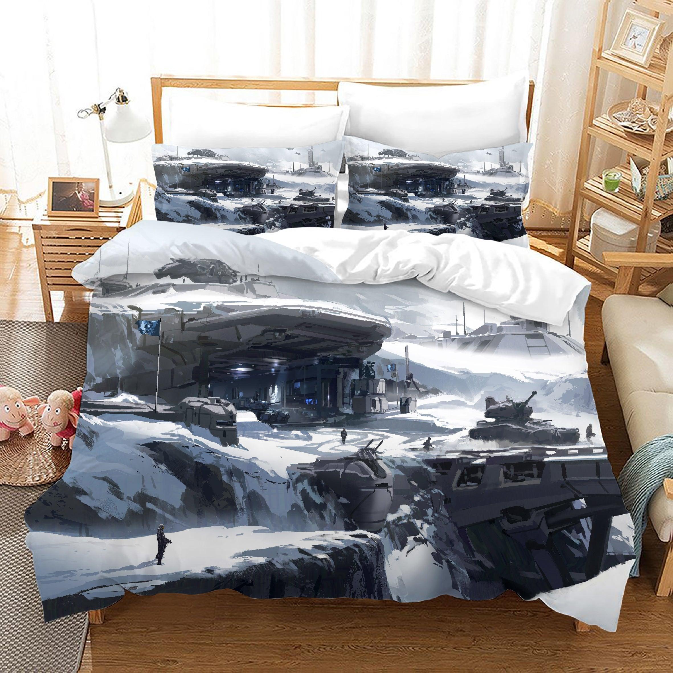 Halo 5 Guardians #8 Duvet Cover Quilt Cover Pillowcase Bedding Set Home Bedroom Decor