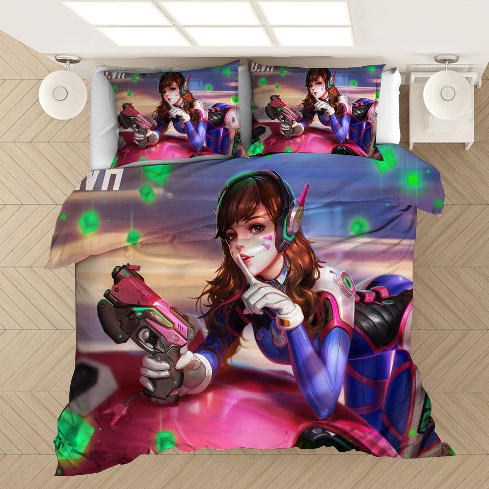 Game Overwatch DVA #35 Duvet Cover Quilt Cover Pillowcase Bedding Set Home Decor
