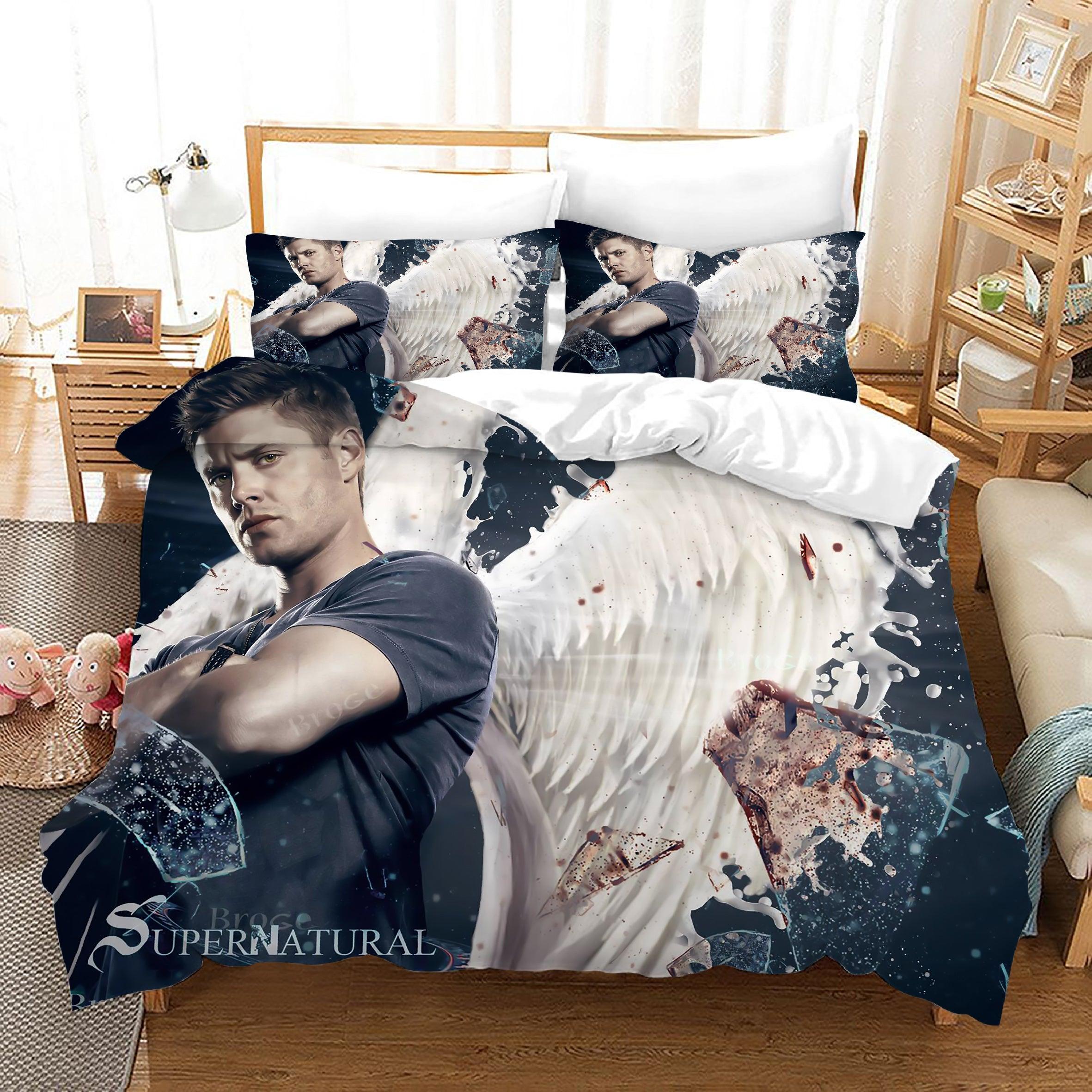 Supernatural Dean Sam Winchester #25 Duvet Cover Quilt Cover Pillowcase Bedding Set Home Decor
