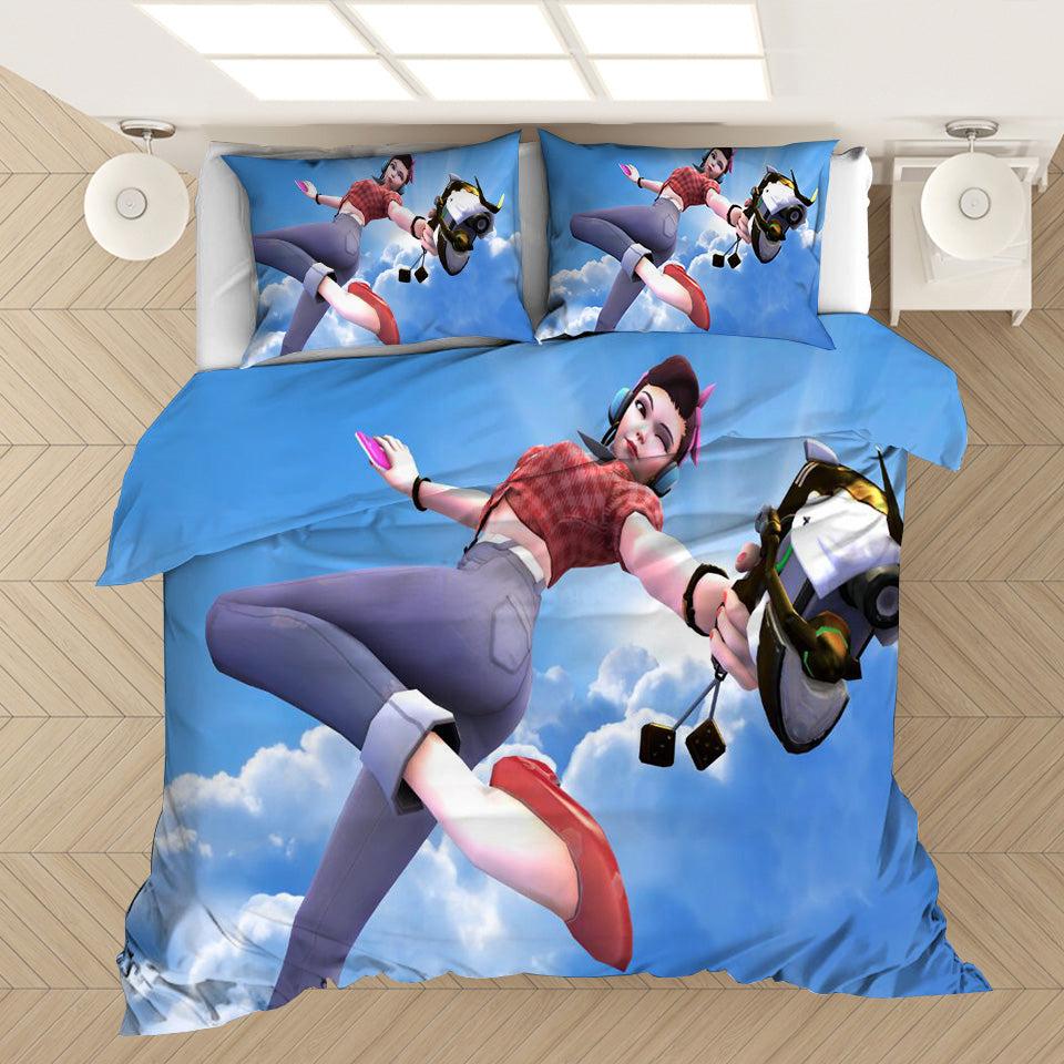 Game Overwatch DVA #41 Duvet Cover Quilt Cover Pillowcase Bedding Set Home Decor