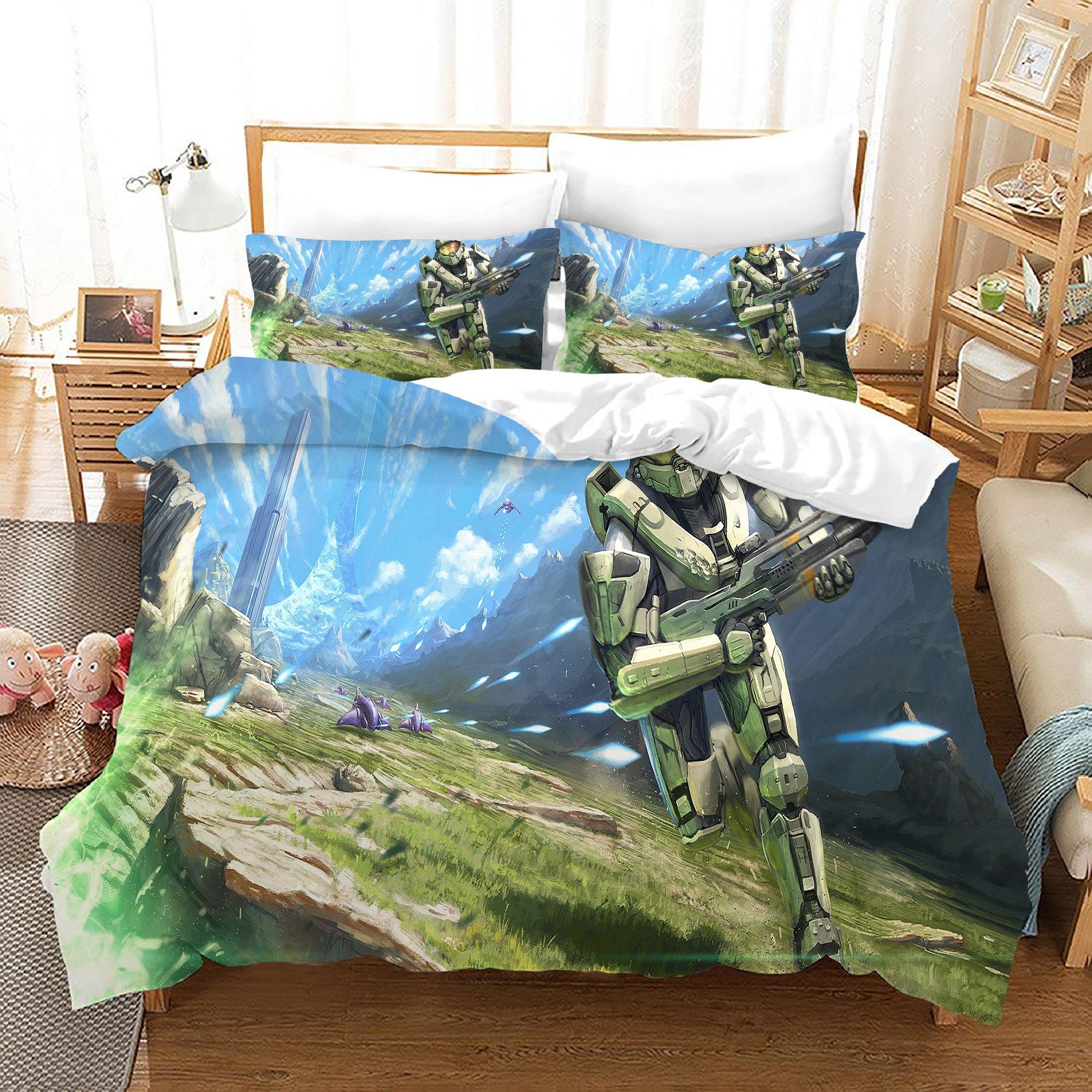 Halo 5 Guardians #14 Duvet Cover Quilt Cover Pillowcase Bedding Set Home Bedroom Decor