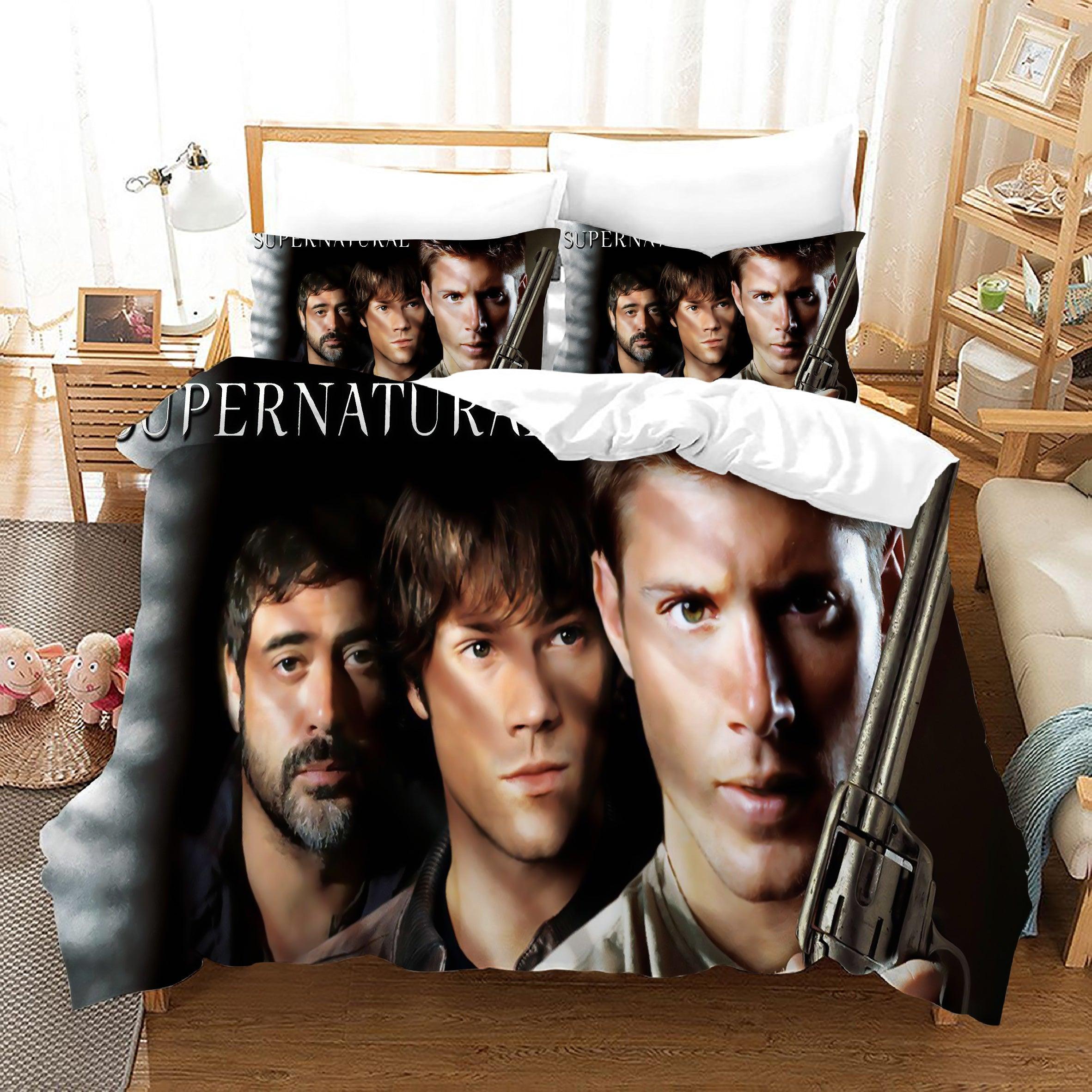 Supernatural Dean Sam Winchester #22 Duvet Cover Quilt Cover Pillowcase Bedding Set Home Decor