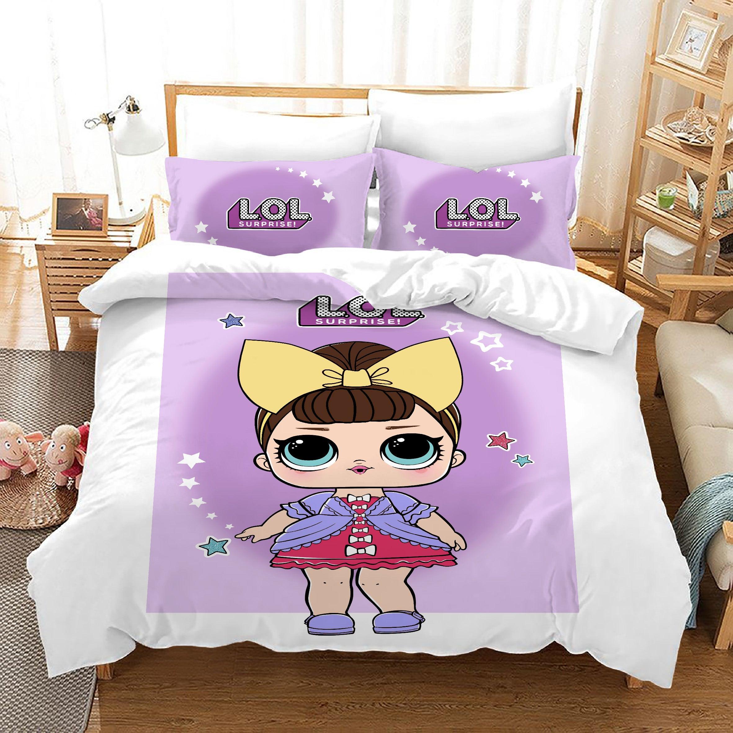 LOL Surprise! #36 Duvet Cover Quilt Cover Pillowcase Bedding Set Home Bedroom Decor