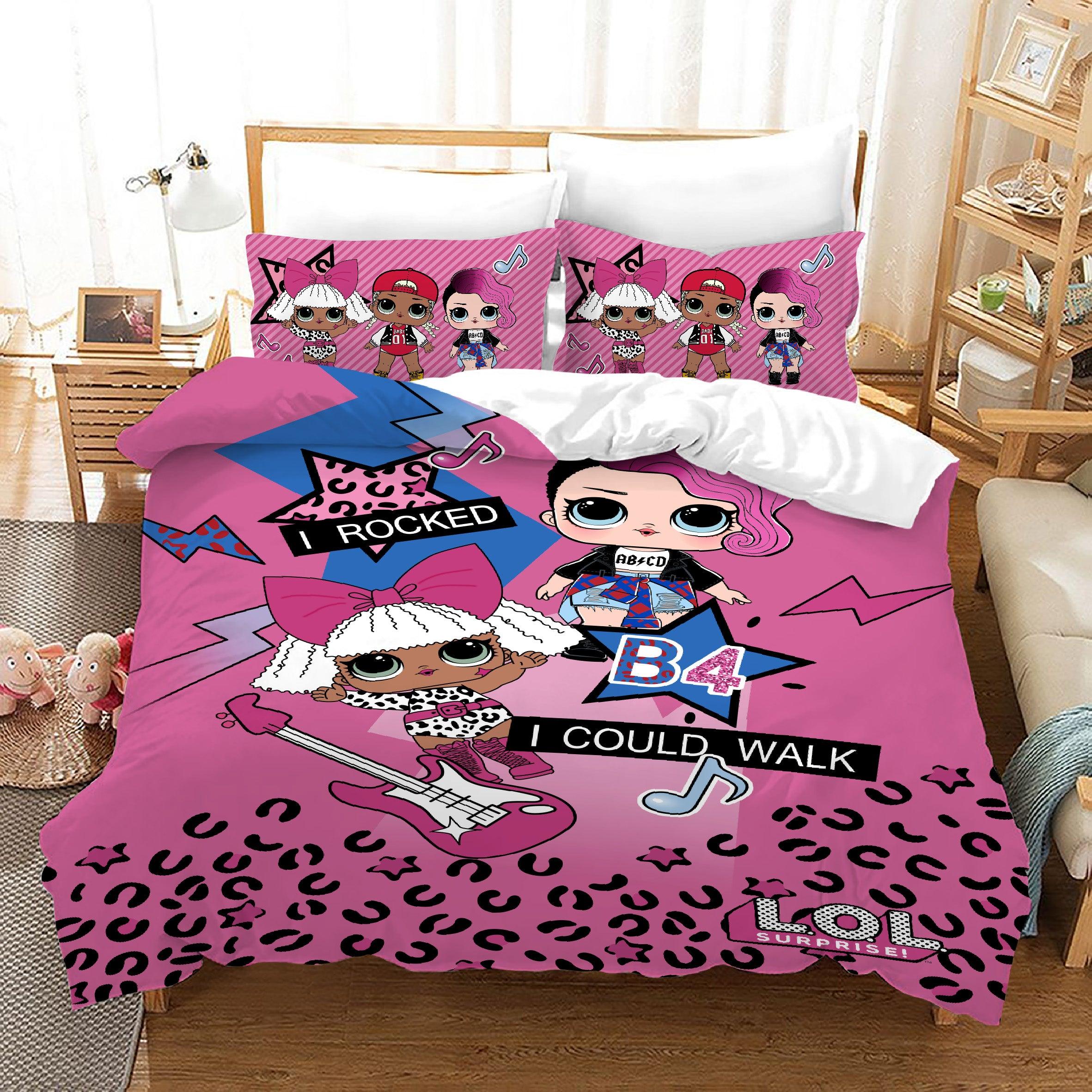 LOL Surprise! #43 Duvet Cover Quilt Cover Pillowcase Bedding Set Home Bedroom Decor