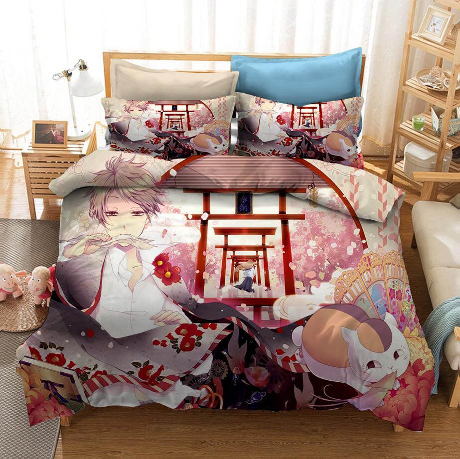 Natsume Yuujinchou Natsumes Book of Friends #4 Duvet Cover Quilt Cover Pillowcase Bedding Set Home Bedroom Decor