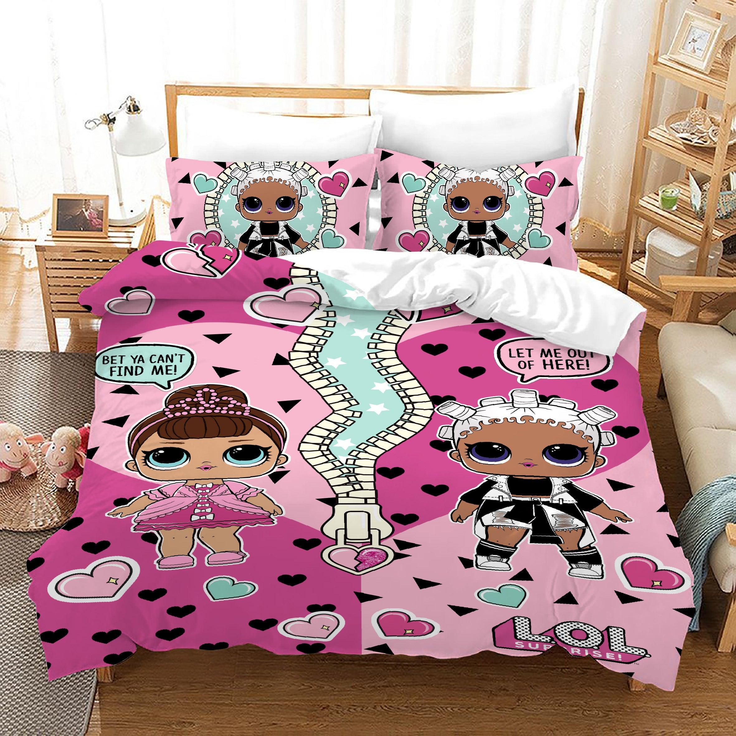 LOL Surprise! #42 Duvet Cover Quilt Cover Pillowcase Bedding Set Home Bedroom Decor