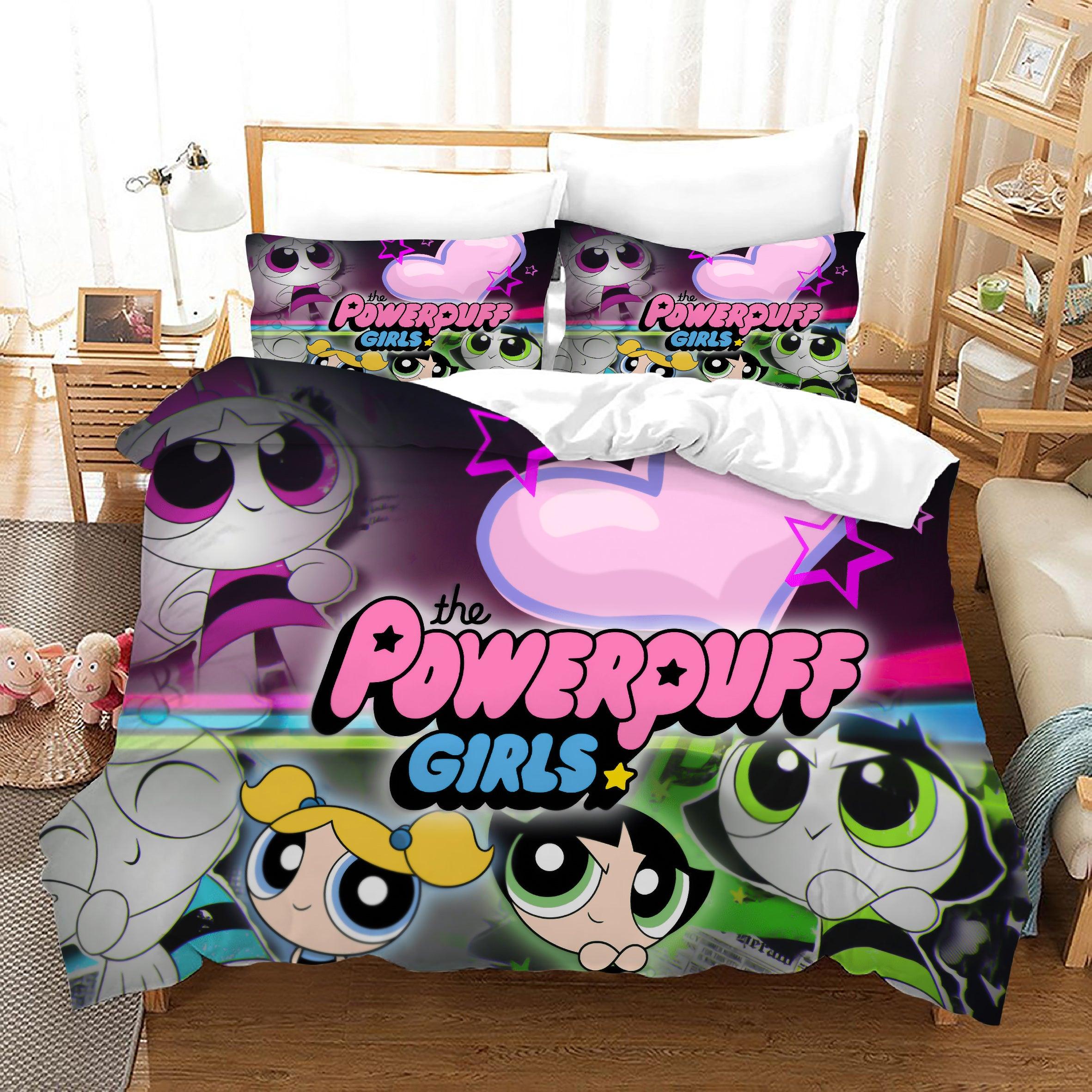 The Powerpuff Girls #10 Duvet Cover Quilt Cover Pillowcase Bedding Set Home Bedroom Decor