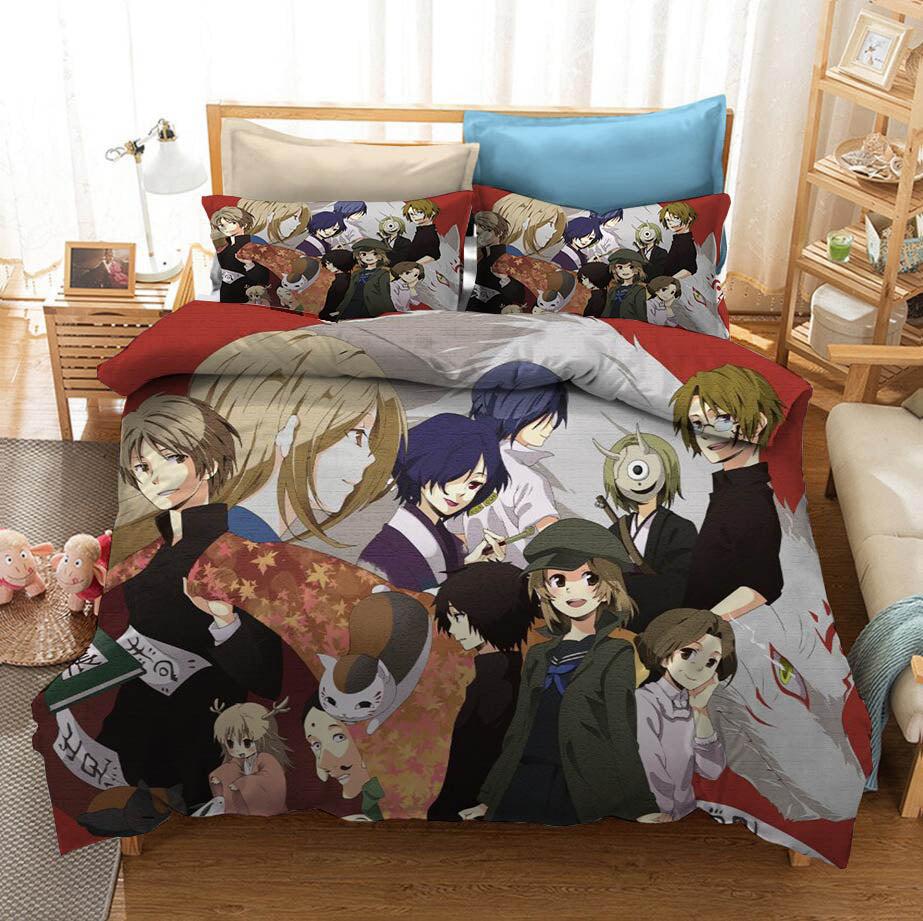 Natsume Yuujinchou Natsumes Book of Friends #1 Duvet Cover Quilt Cover Pillowcase Bedding Set Home Bedroom Decor