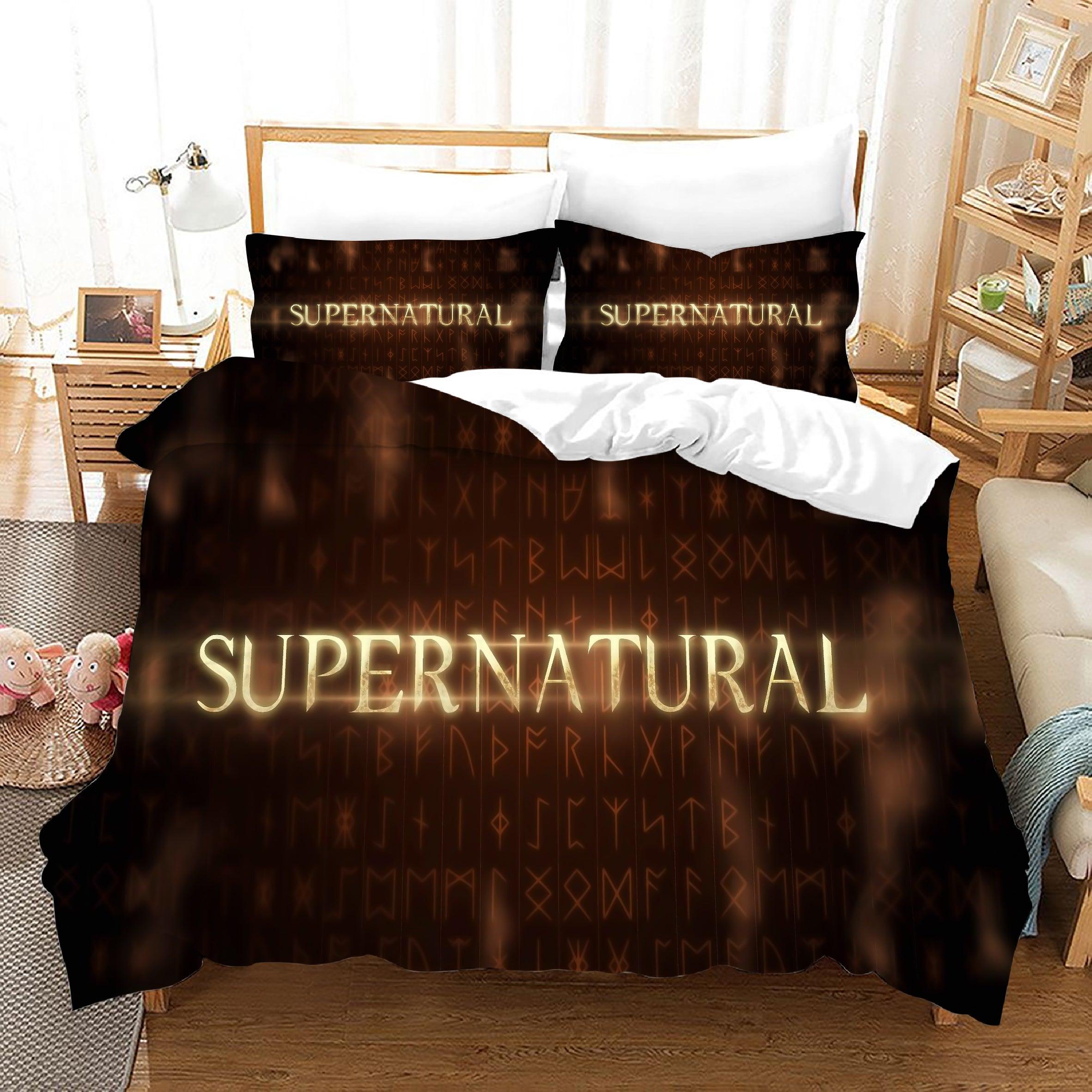 Supernatural Dean Sam Winchester #30 Duvet Cover Quilt Cover Pillowcase Bedding Set Home Decor
