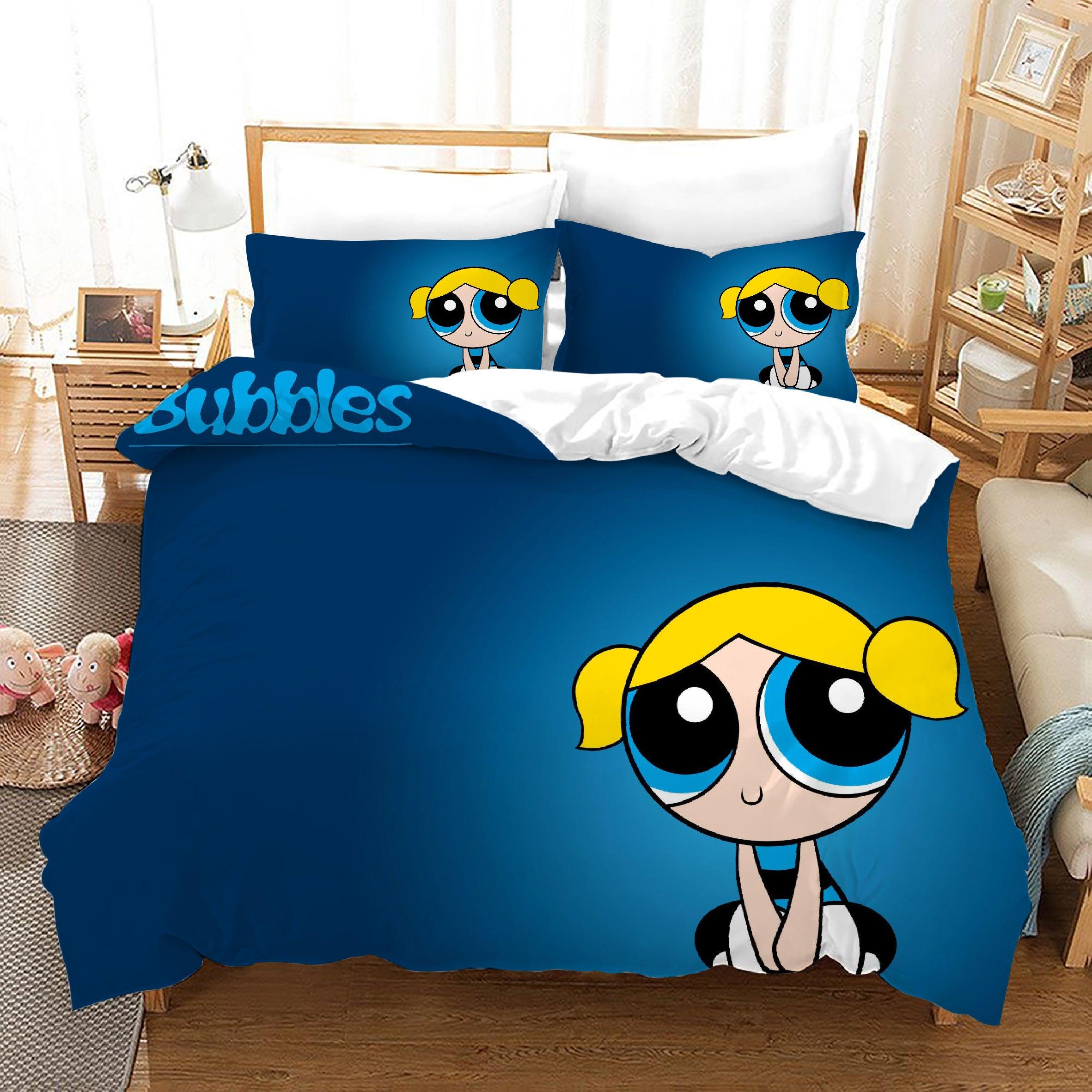 The Powerpuff Girls #12 Duvet Cover Quilt Cover Pillowcase Bedding Set Home Bedroom Decor