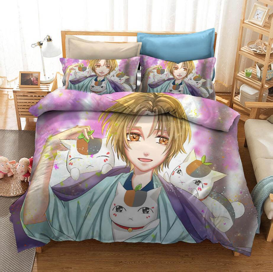 Natsume Yuujinchou Natsumes Book of Friends #7 Duvet Cover Quilt Cover Pillowcase Bedding Set Home Bedroom Decor